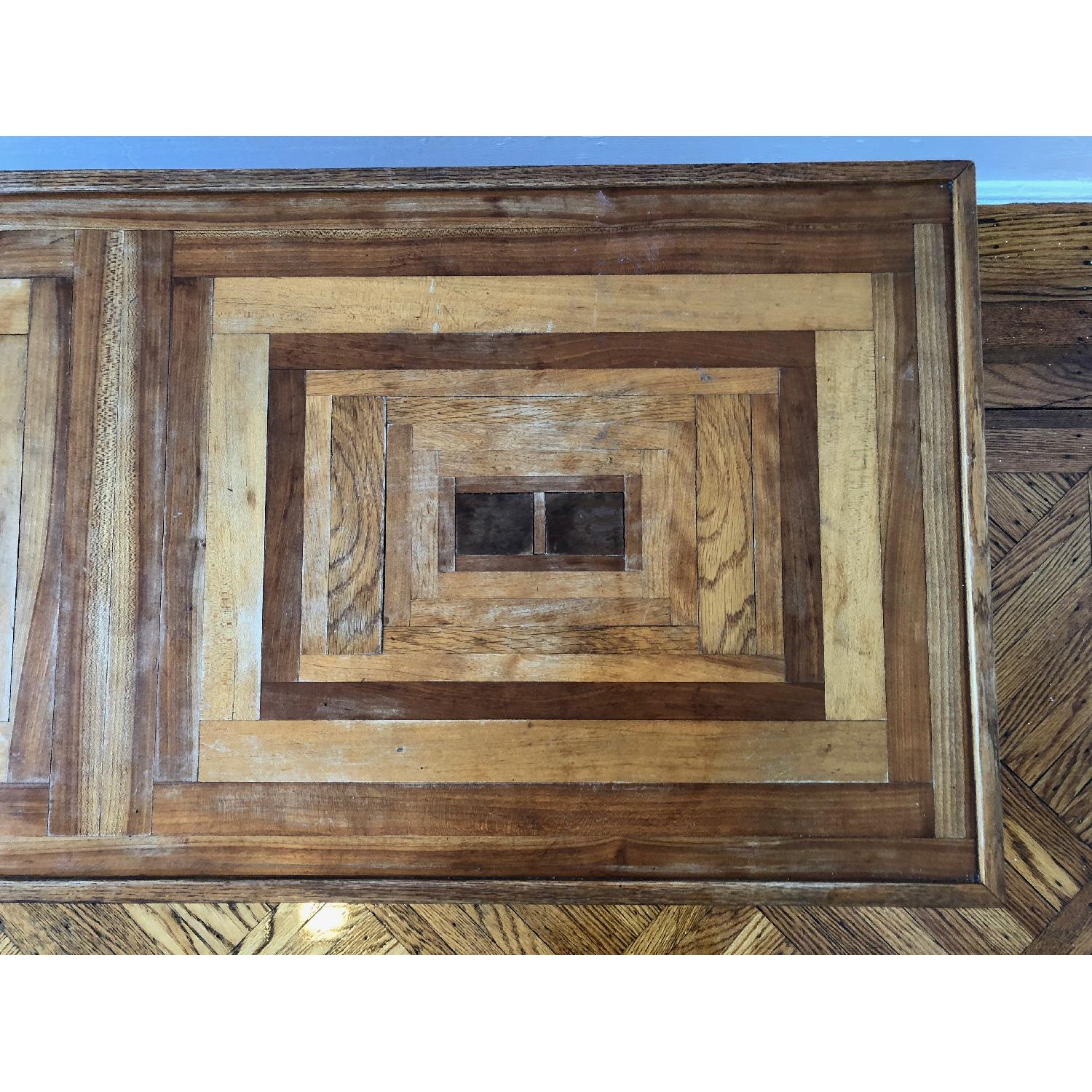 Antique Mid Century Modern Parquet Coffee Table - image-4
