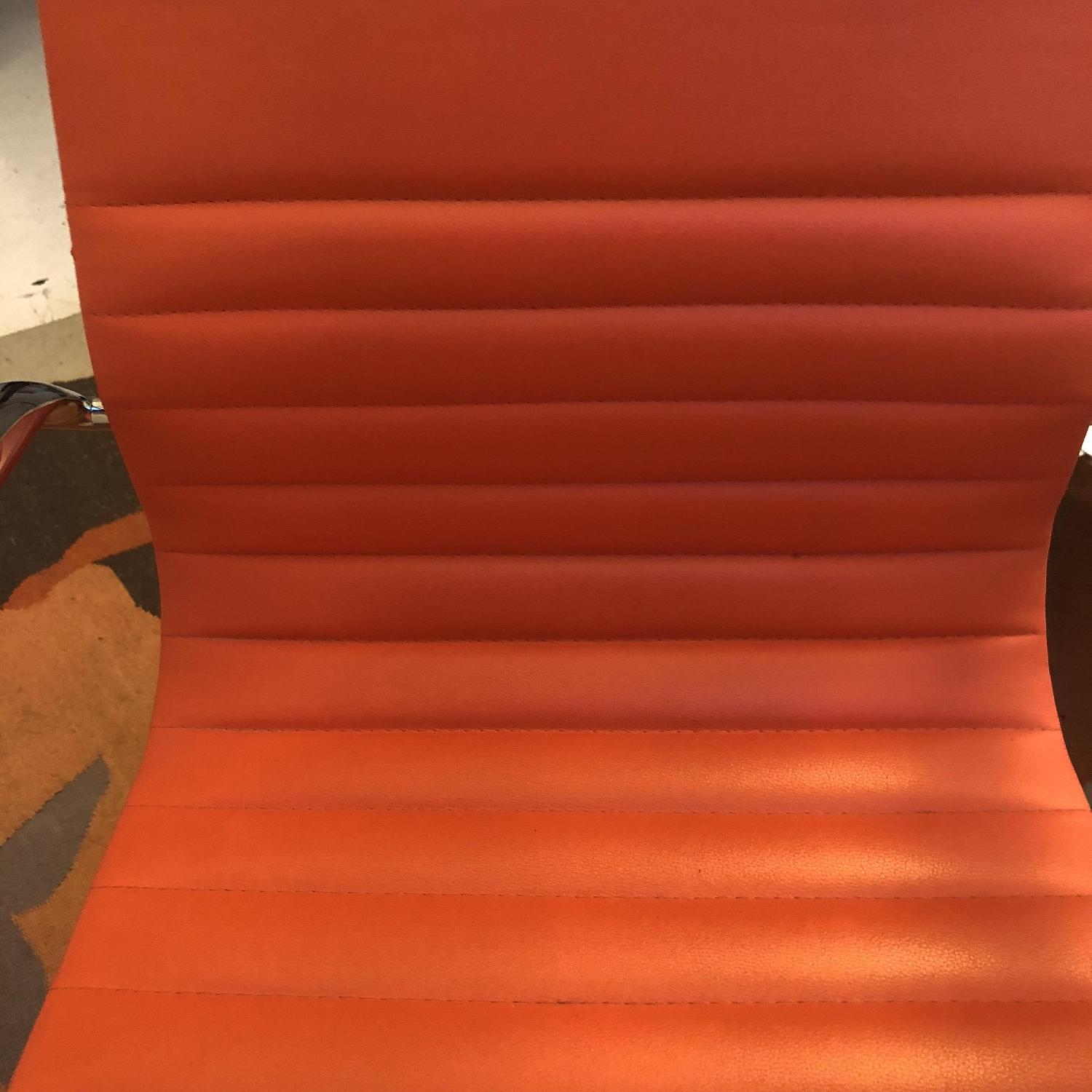 Meelano Office Chair In Vegan Leather - Orange - image-2