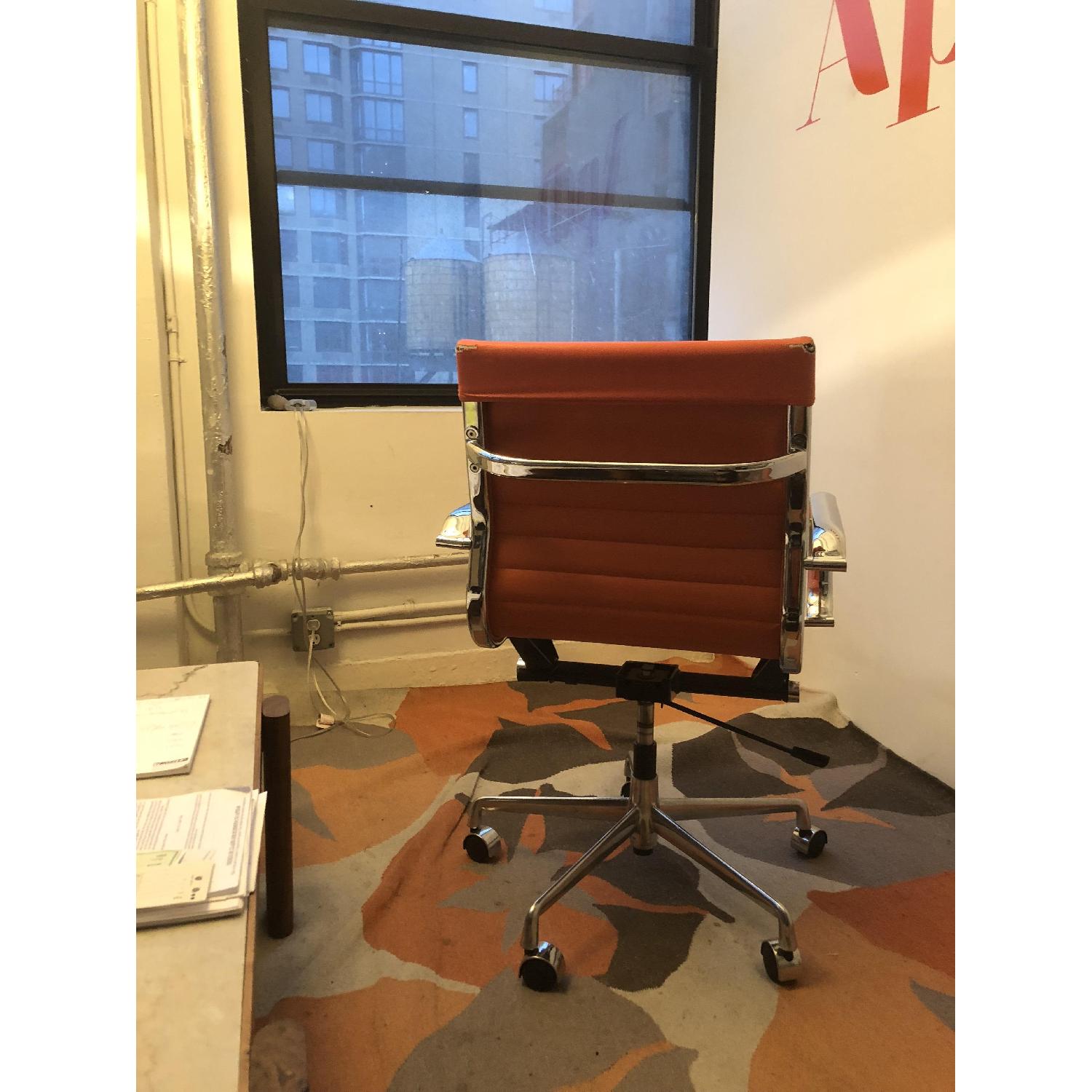 Meelano Office Chair In Vegan Leather - Orange - image-3