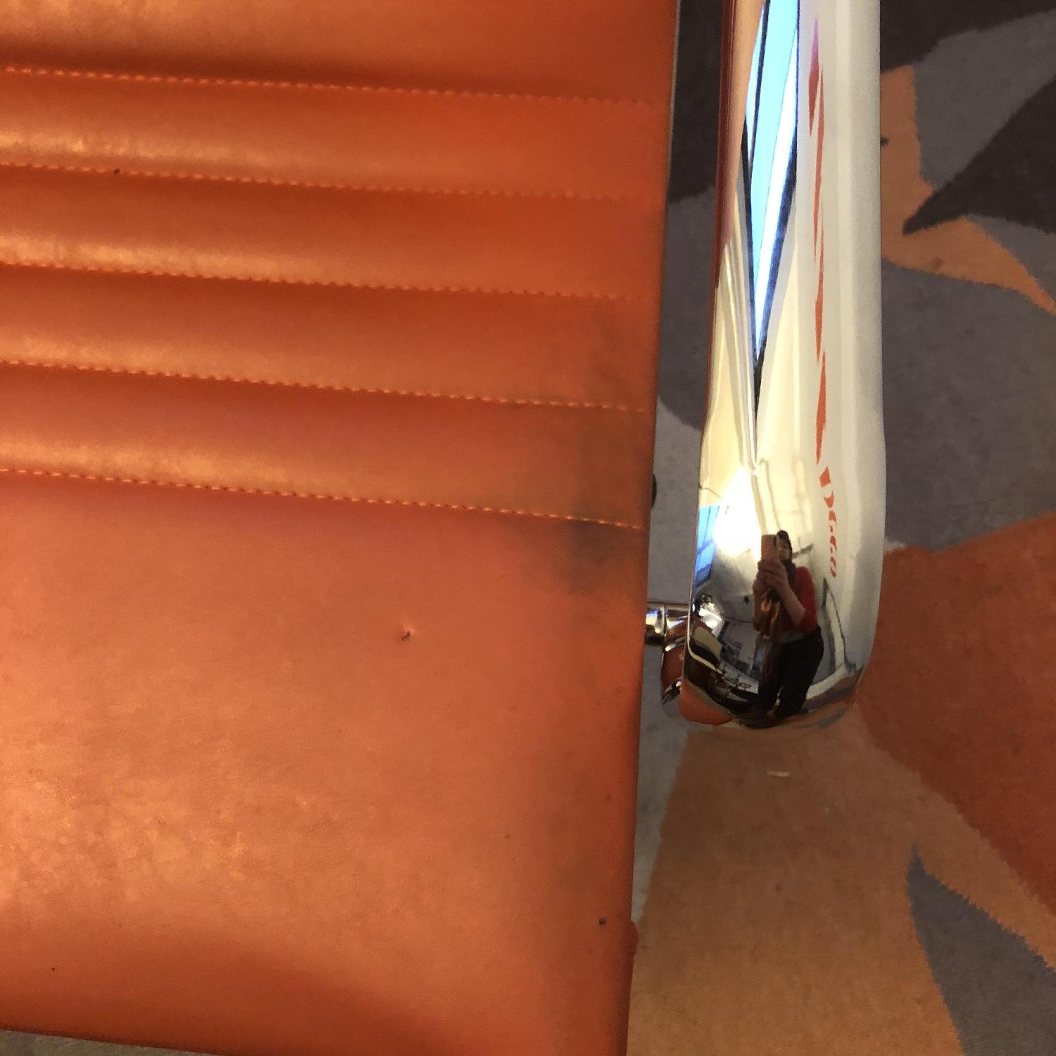 Meelano Office Chair In Vegan Leather - Orange - image-4