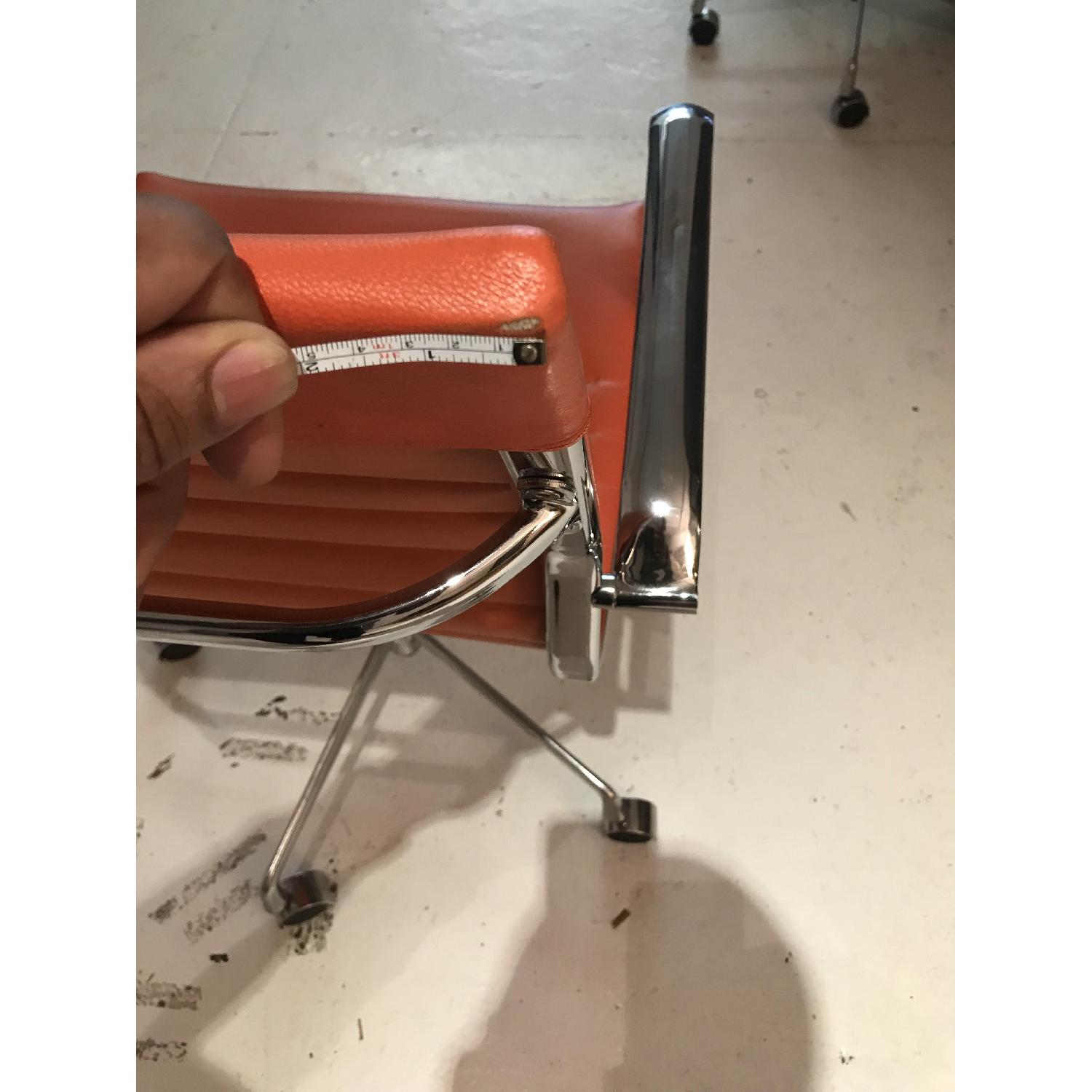 Meelano Office Chair In Vegan Leather - Orange - image-7