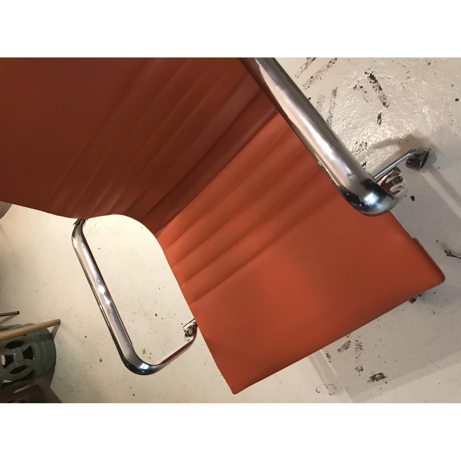 Meelano Office Chair In Vegan Leather - Orange - image-12