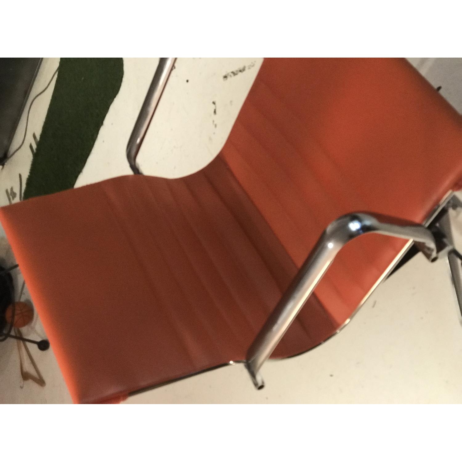 Meelano Office Chair In Vegan Leather - Orange - image-13