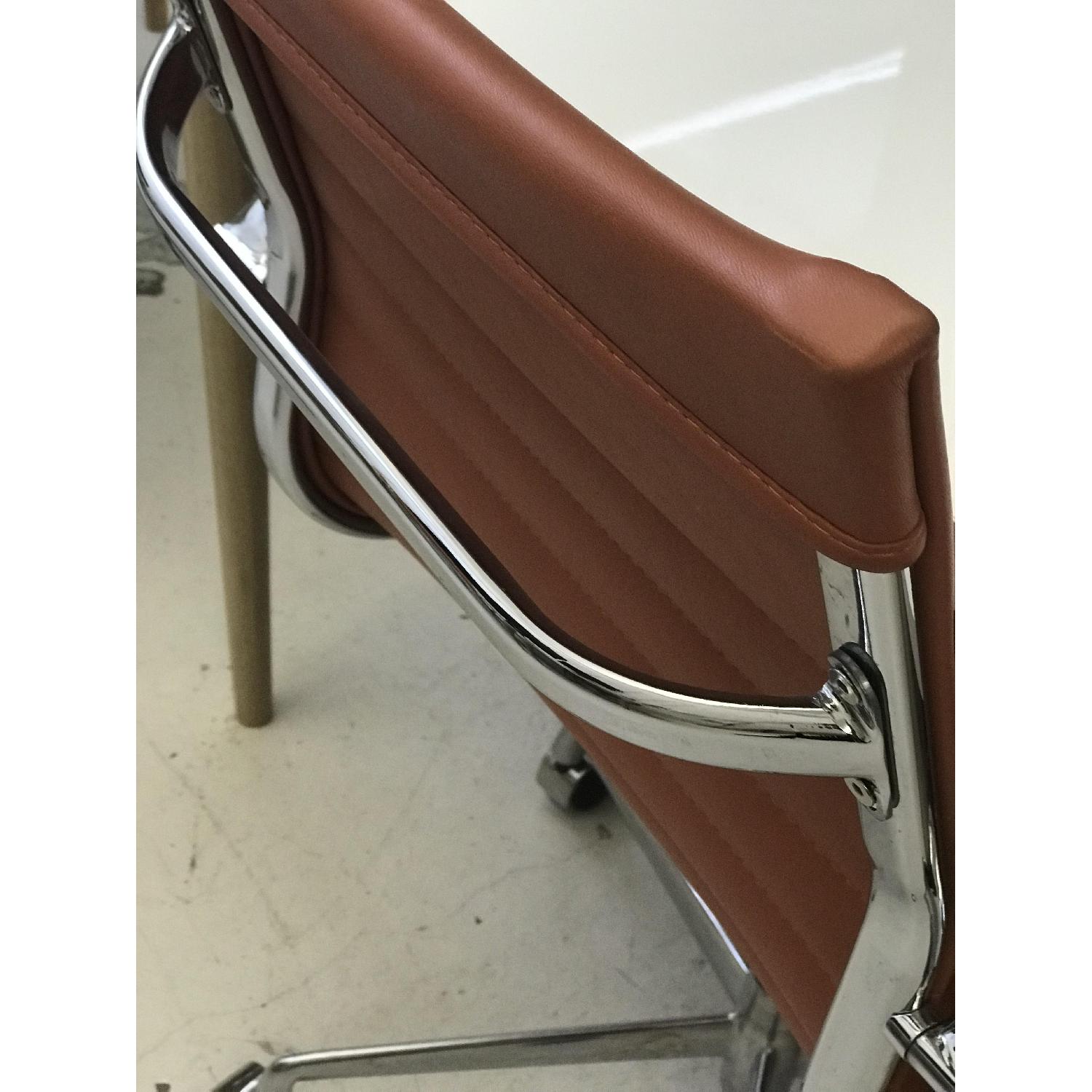 Meelano Office Chair In Vegan Leather - Orange - image-14