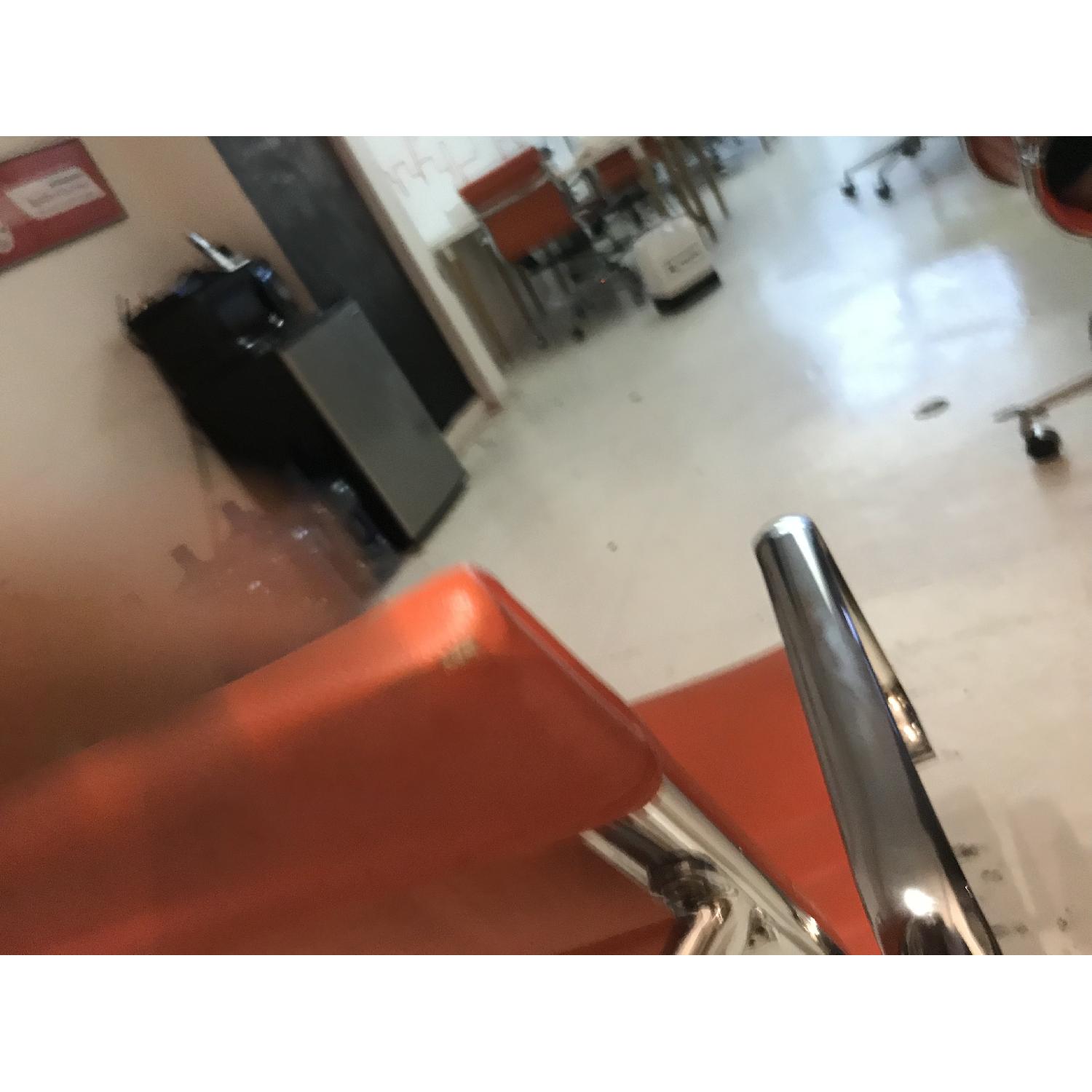 Meelano Office Chair In Vegan Leather - Orange - image-15