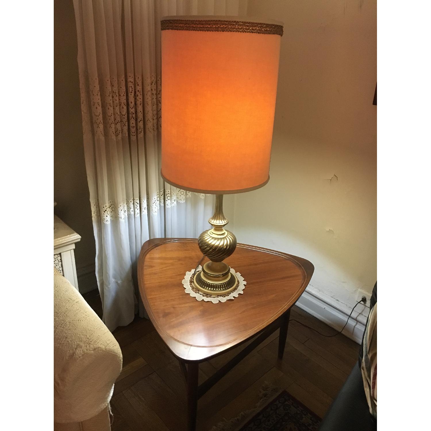 Vintage 1940's Brass Table Lamp - image-1