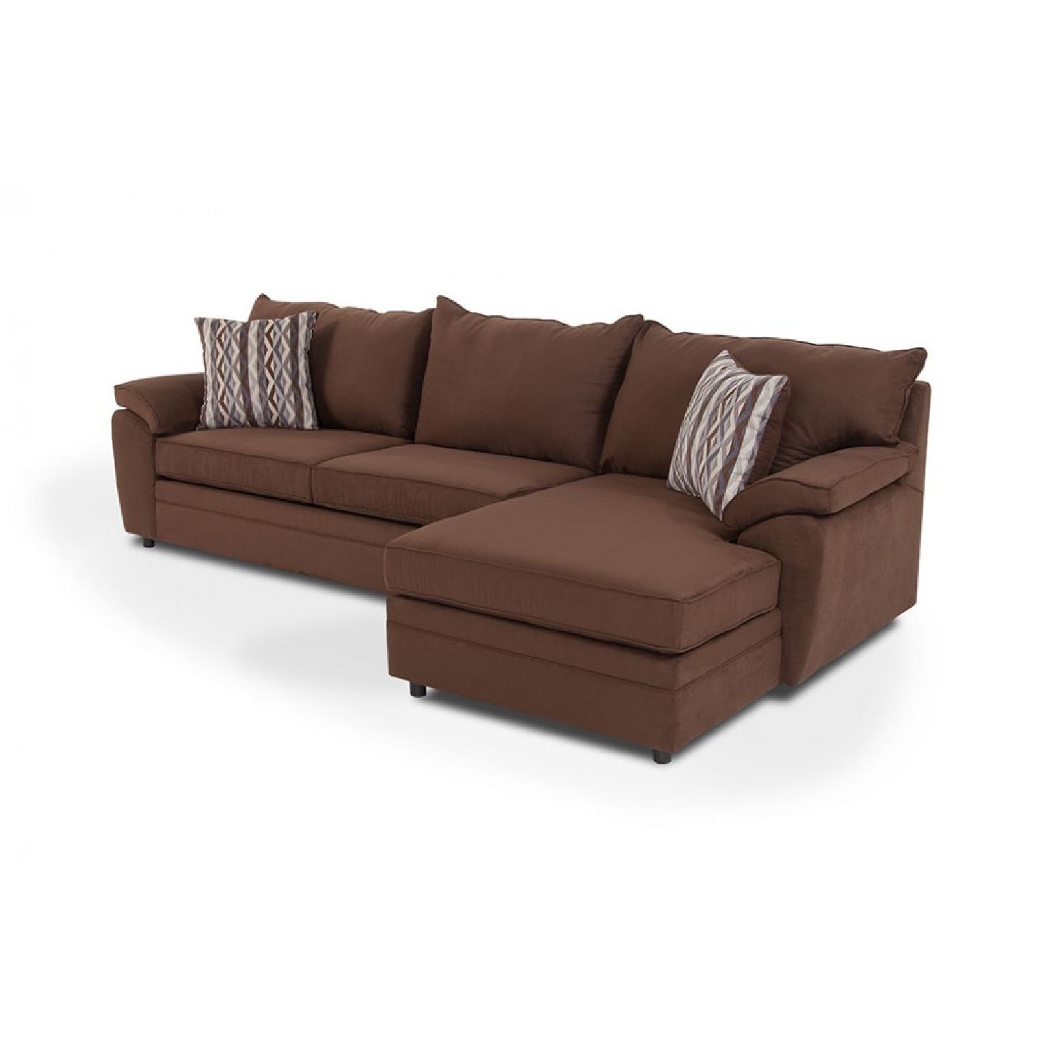 Bob's Java Modern Sectional Sofa w/ Left Chaise Lounge - image-0