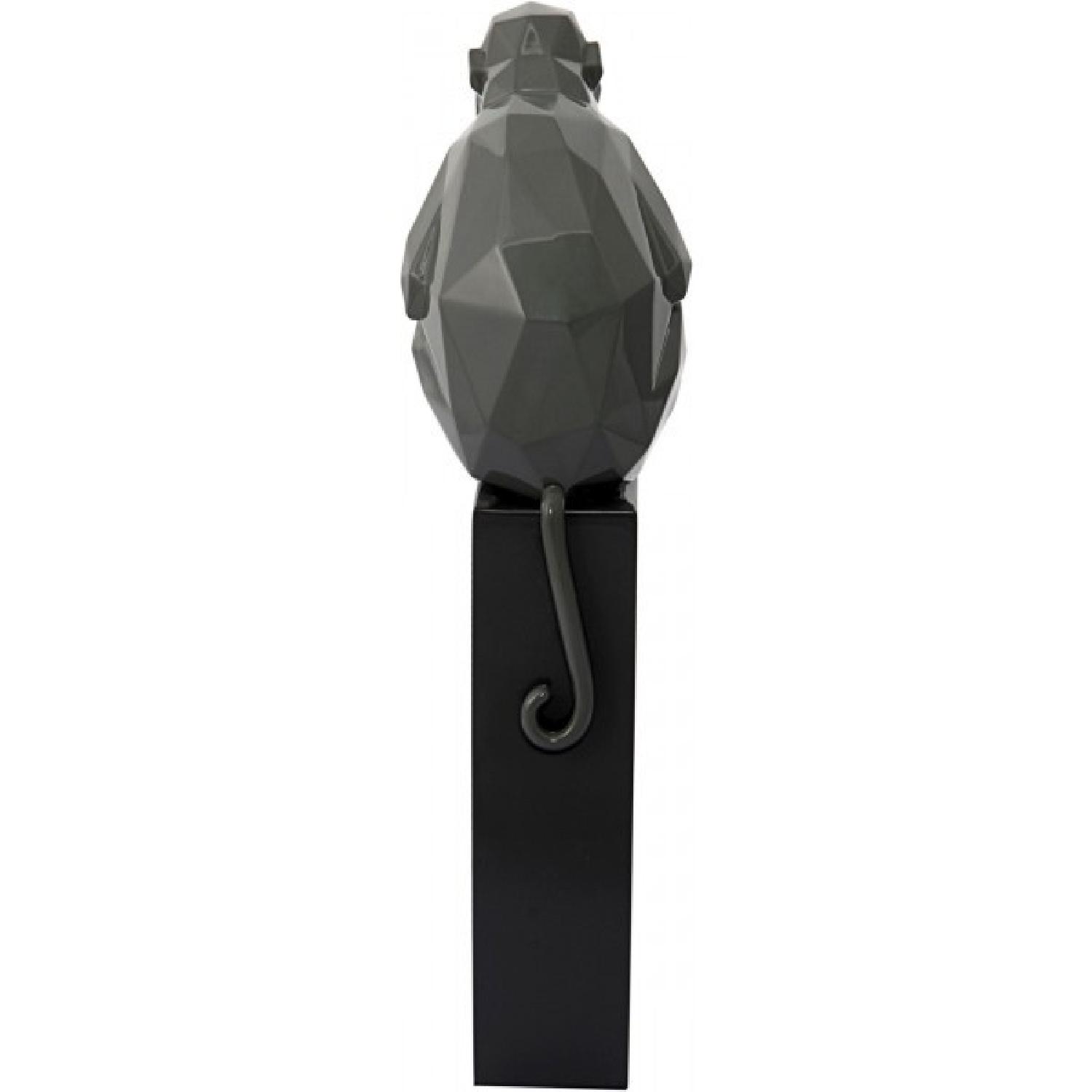 TOV Furniture Monkey w/ Banana Sculpture in Grey & Gold - image-1