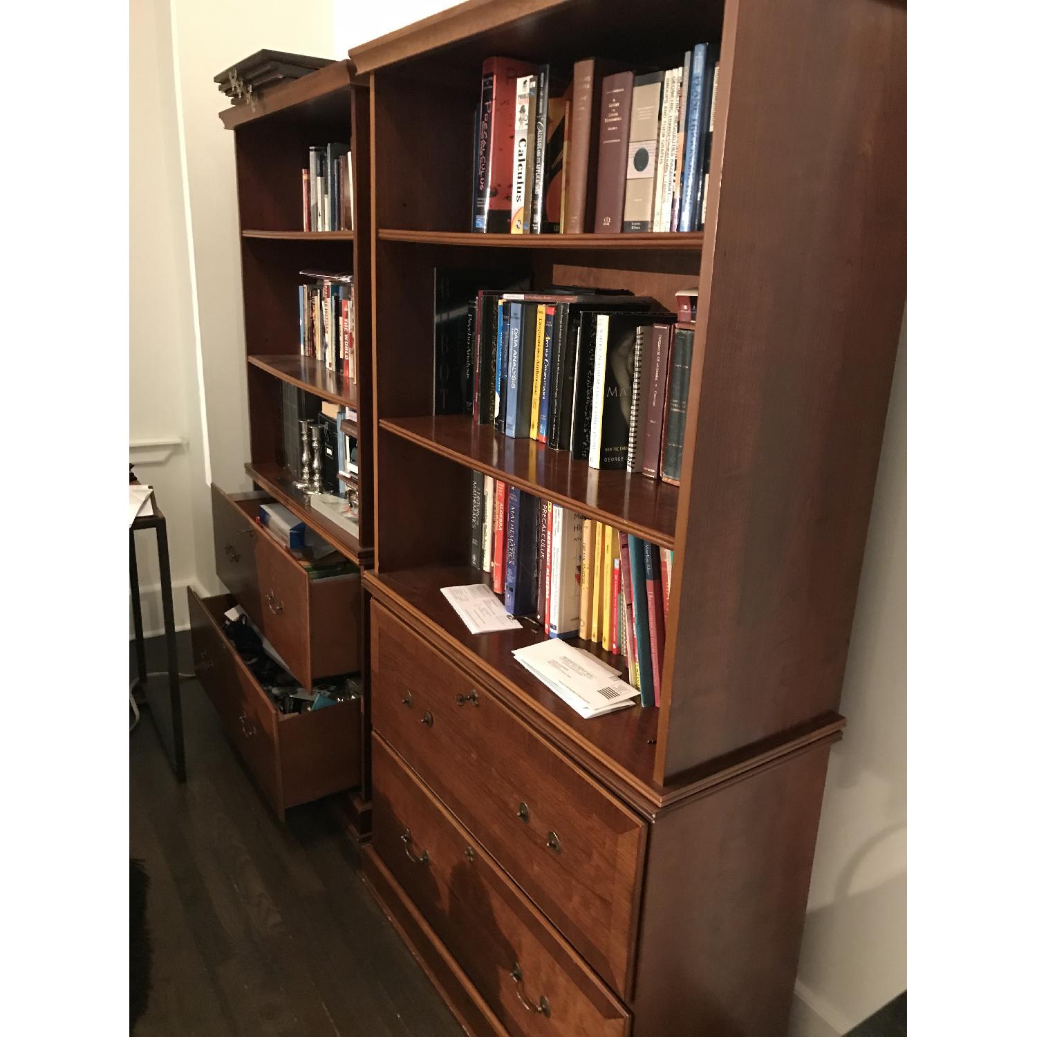 Bombay Company Bookcases w/ File Cabinet - image-3
