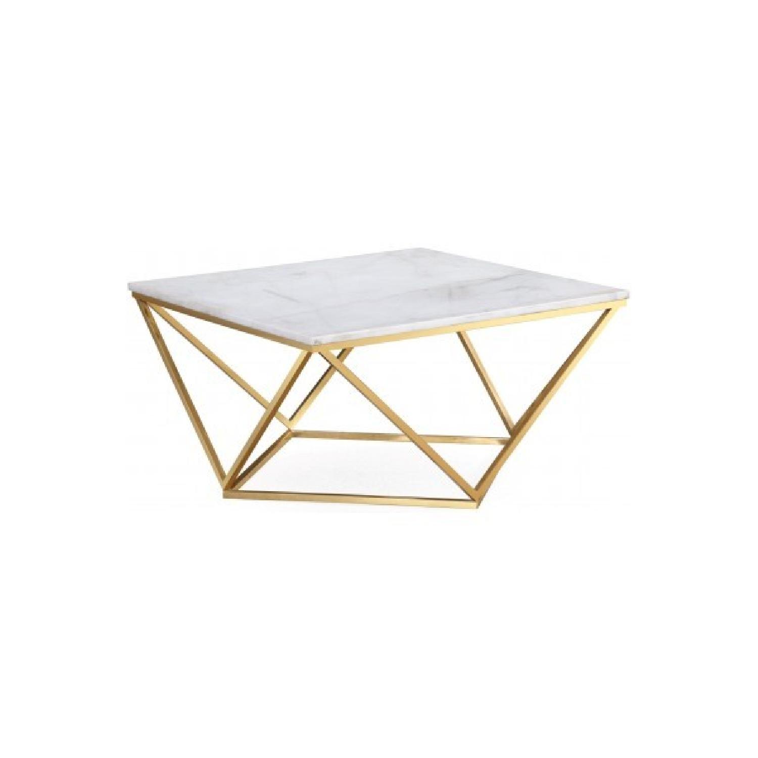 TOV Furniture Leopold White Marble Cocktail Table - image-2