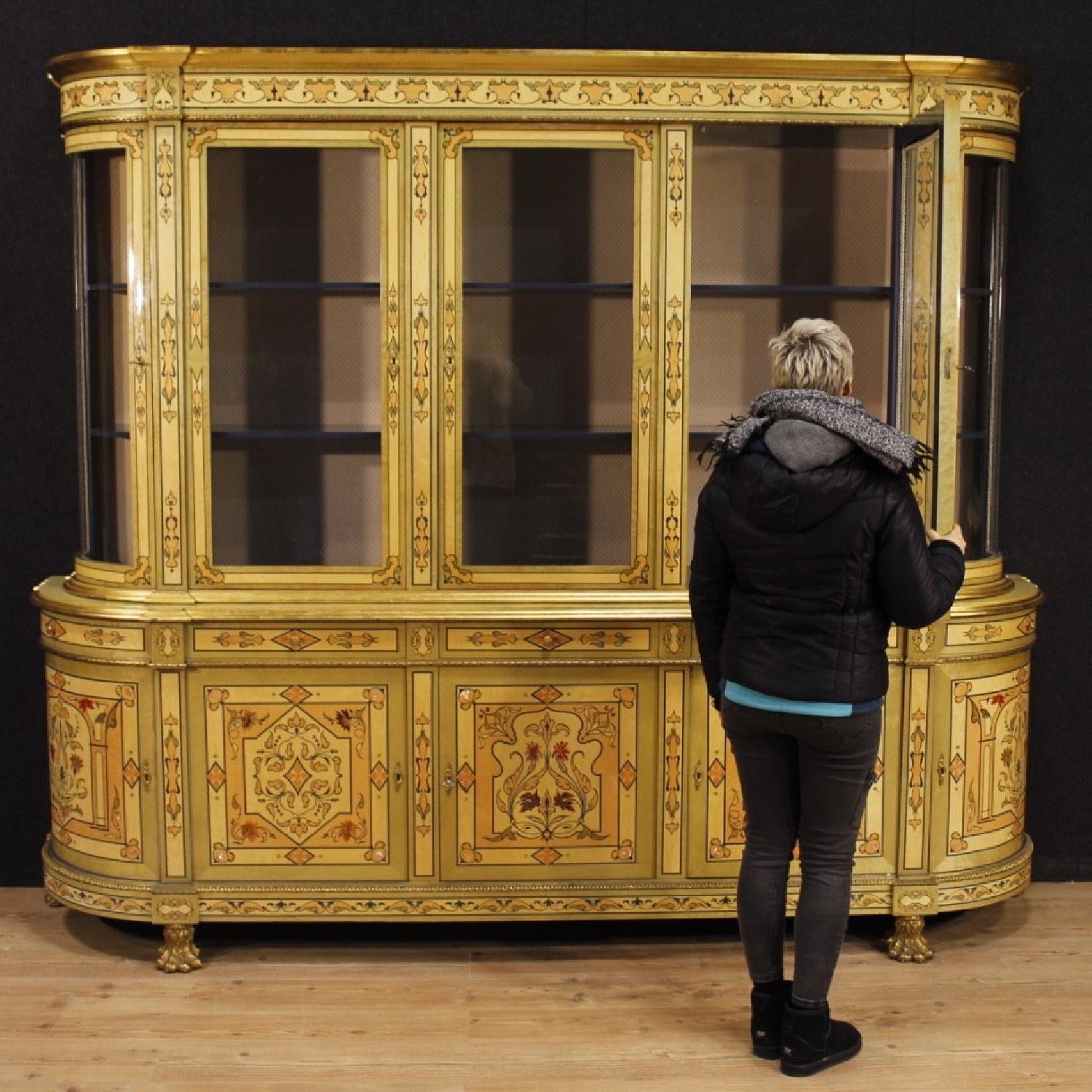 French Bookcase in Inlaid Wood w/ Gilt Bronzes - image-10