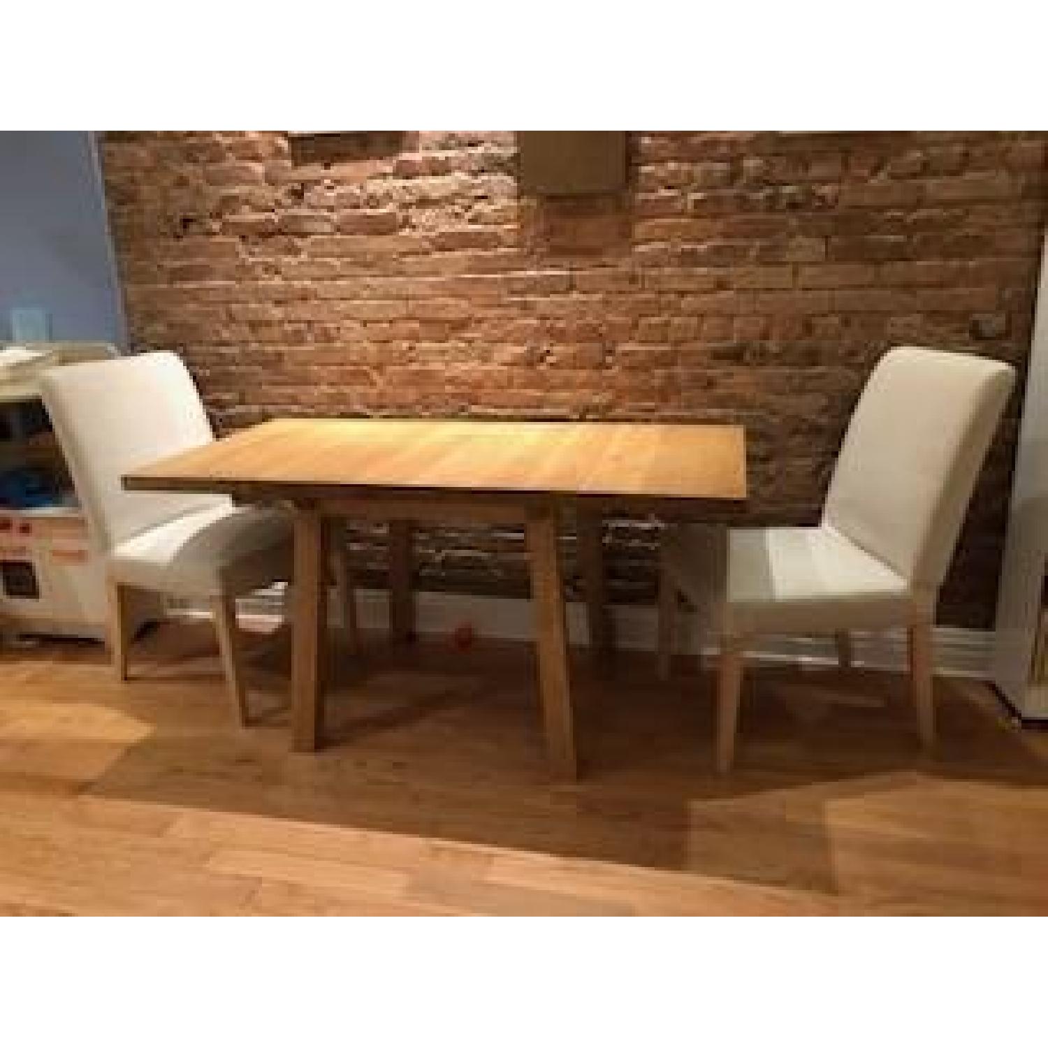Ikea Extendable Wooden Dining Table w/ 2 Chairs - image-1