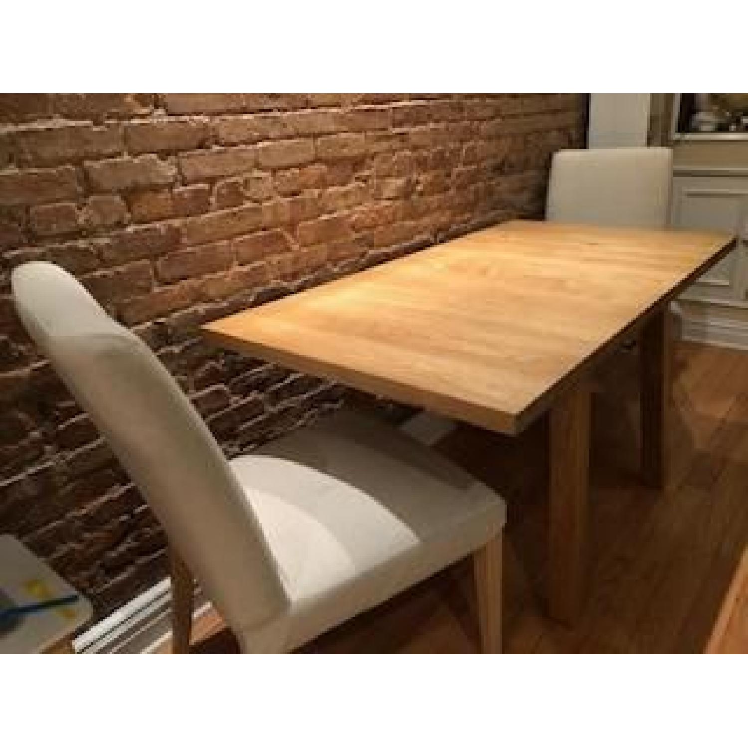 Ikea Extendable Wooden Dining Table w/ 2 Chairs - image-2