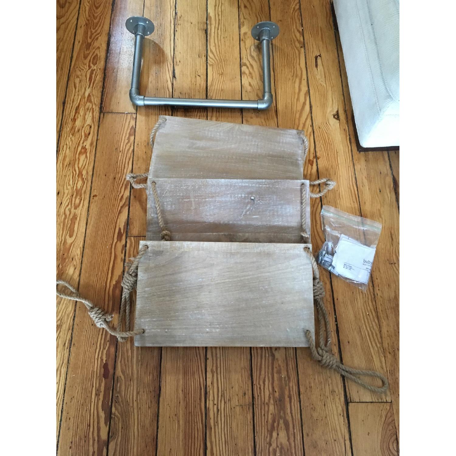 Restoration Hardware Industrial Pipe & Rope Shelf - image-2