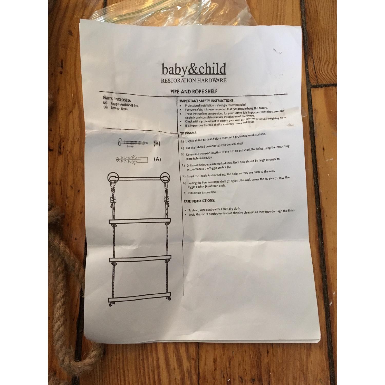 Restoration Hardware Industrial Pipe & Rope Shelf AptDeco