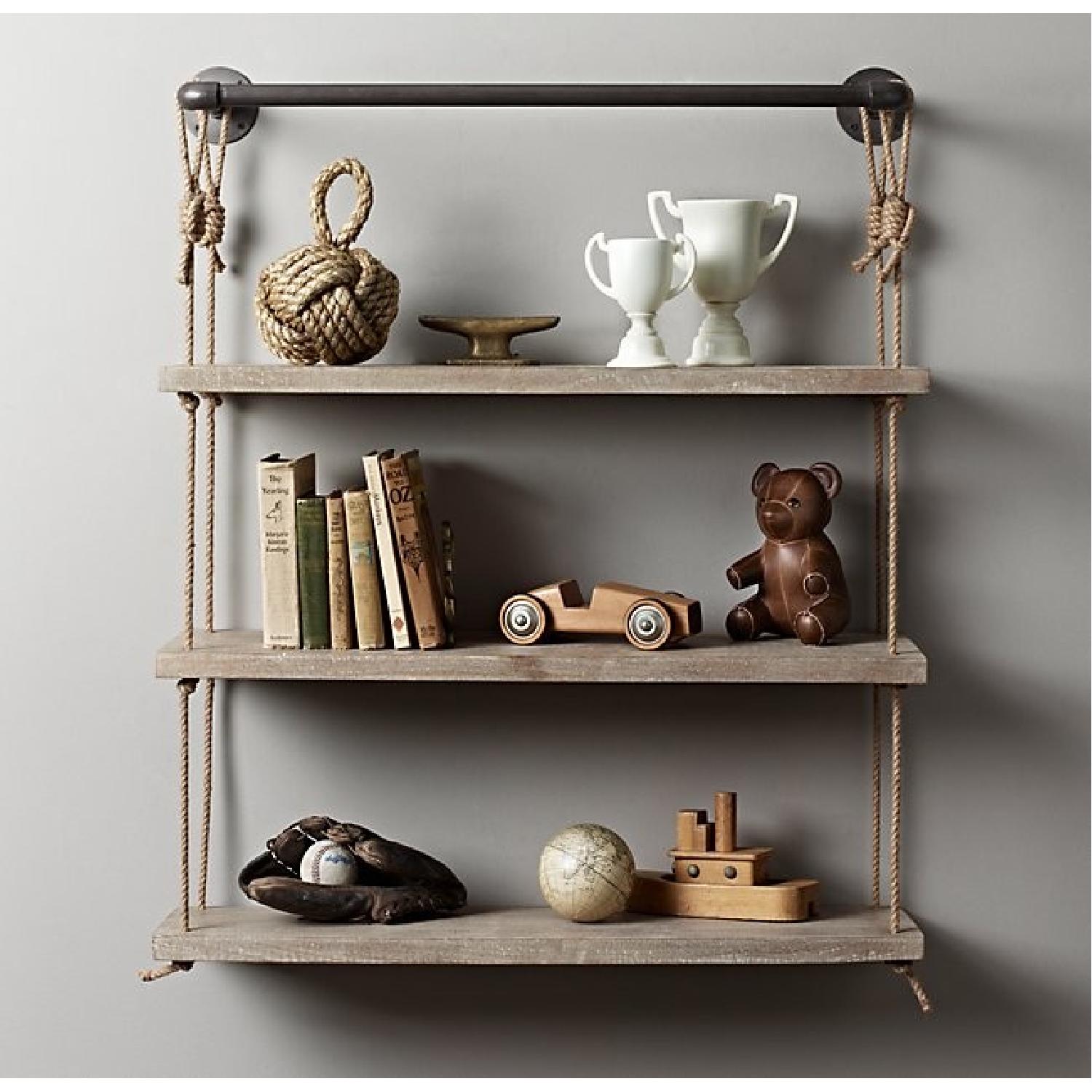 Restoration Hardware Industrial Pipe & Rope Shelf - image-5
