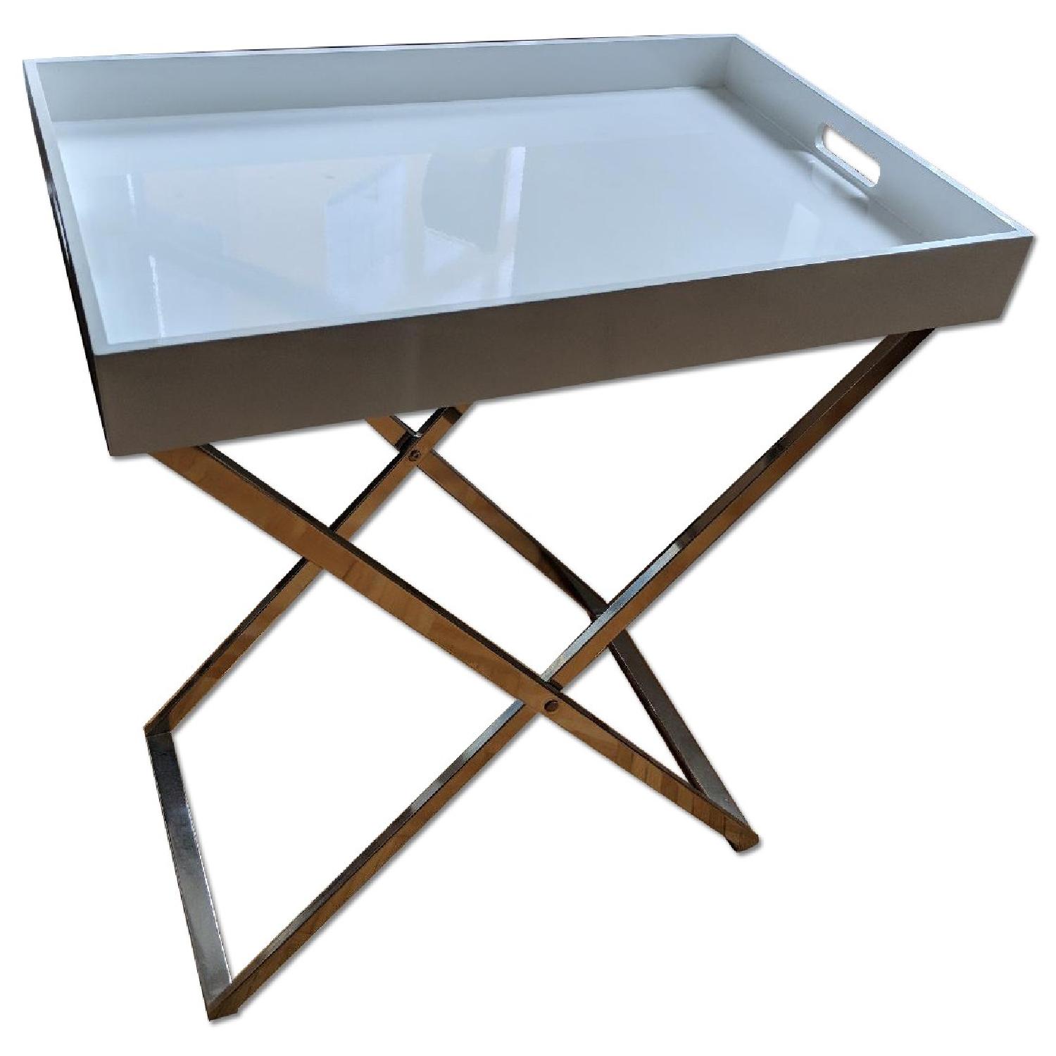 West Elm Butler Tray and Stand - AptDeco
