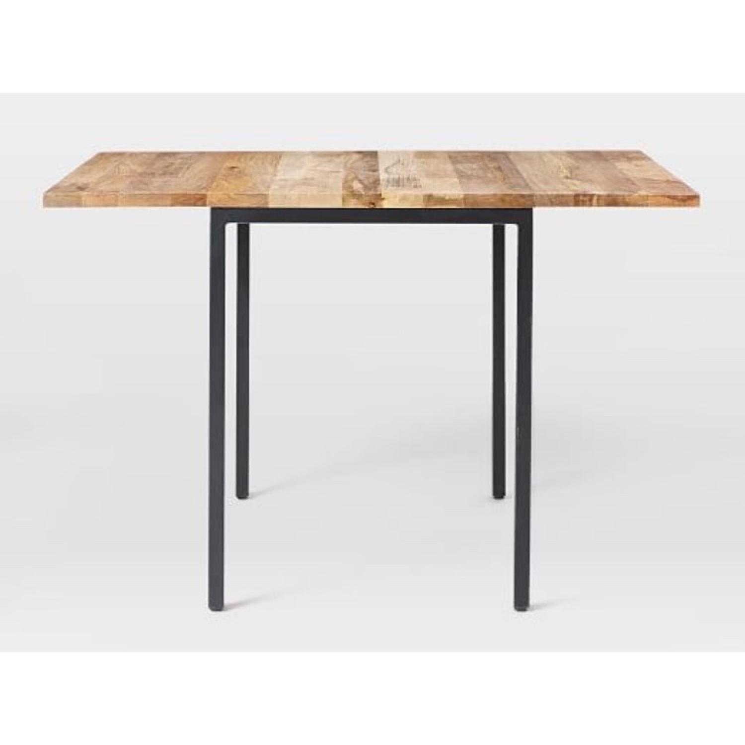 West Elm Box Frame Drop Leaf Expandable Table - image-2