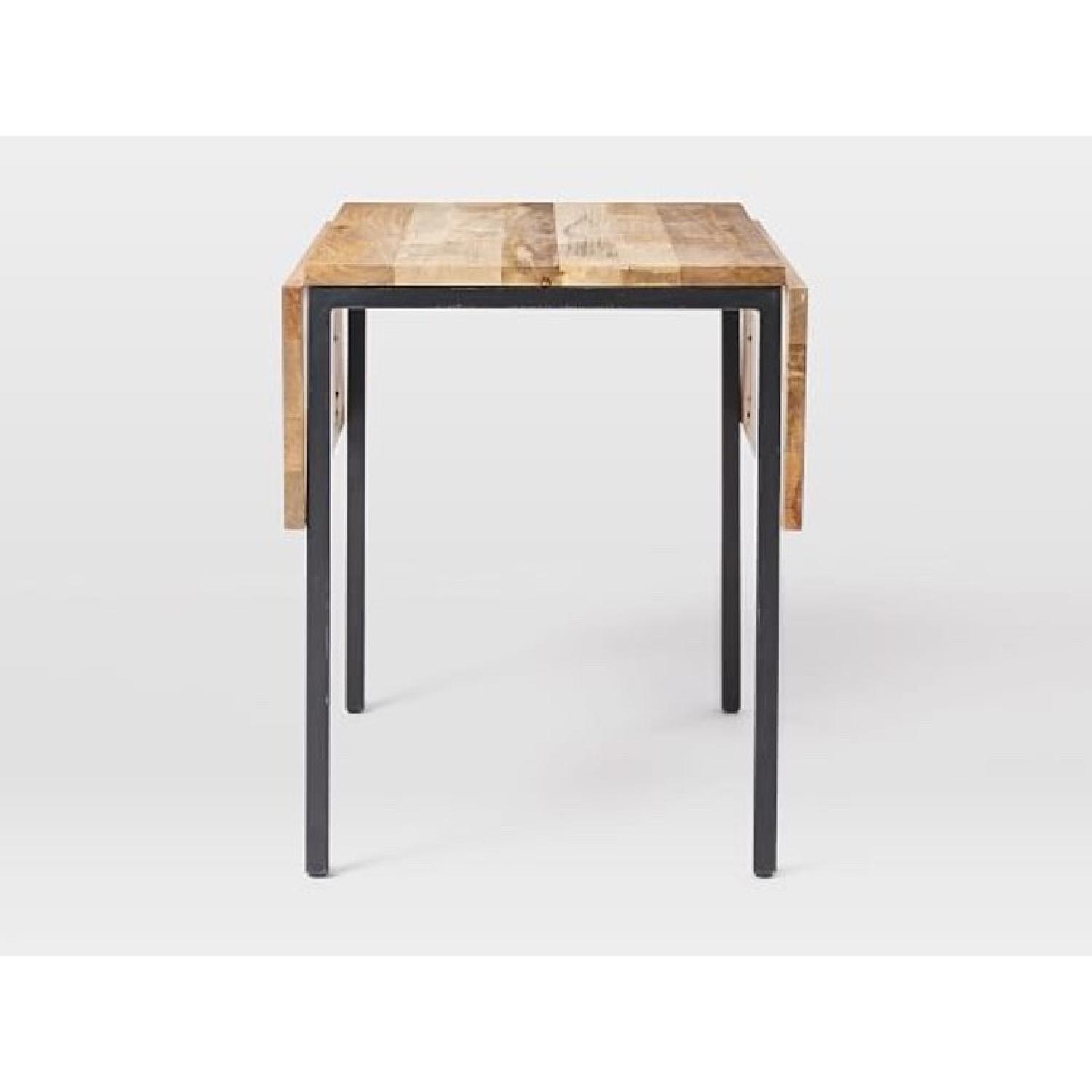 West Elm Box Frame Drop Leaf Expandable Table - image-3