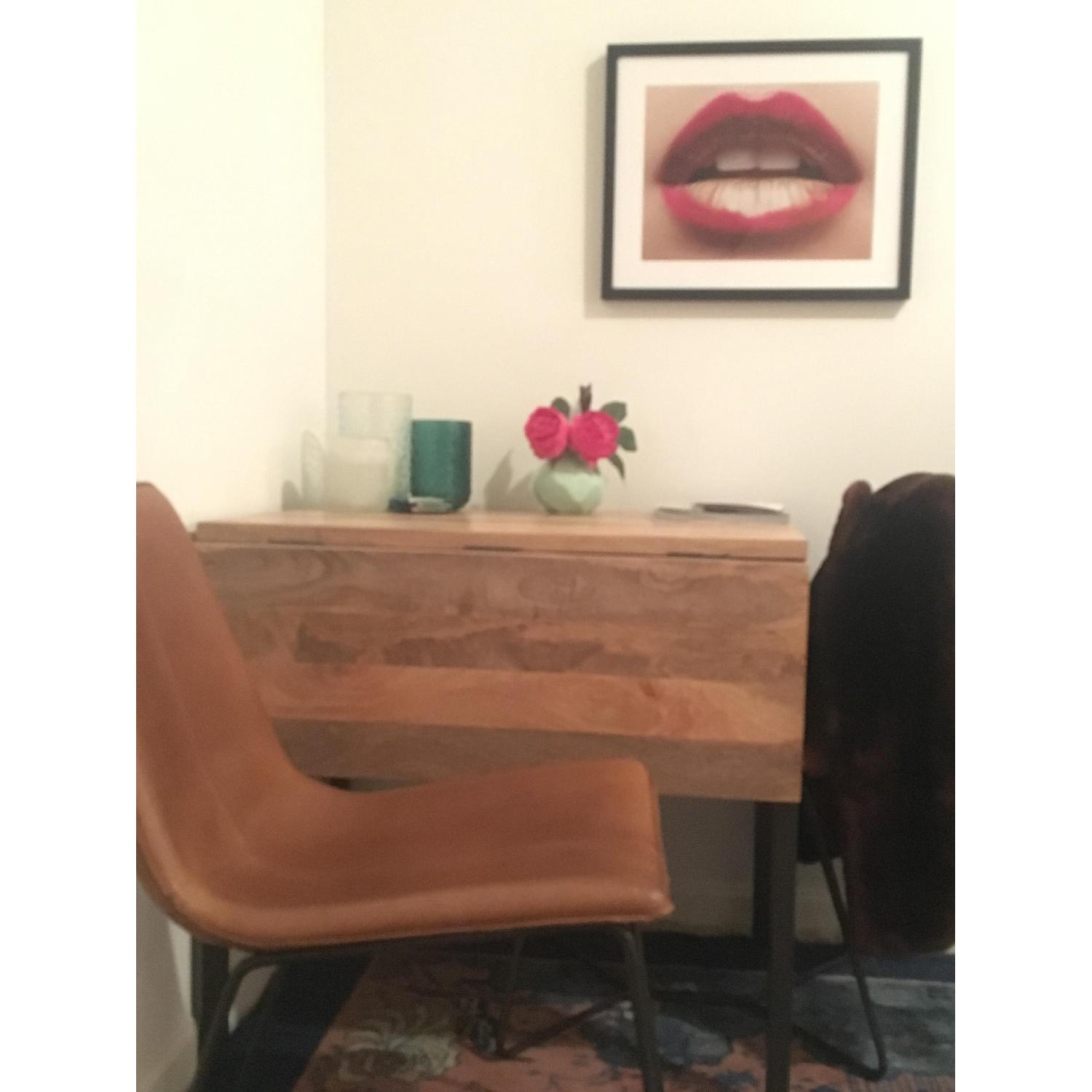 West Elm Box Frame Drop Leaf Expandable Table - image-10