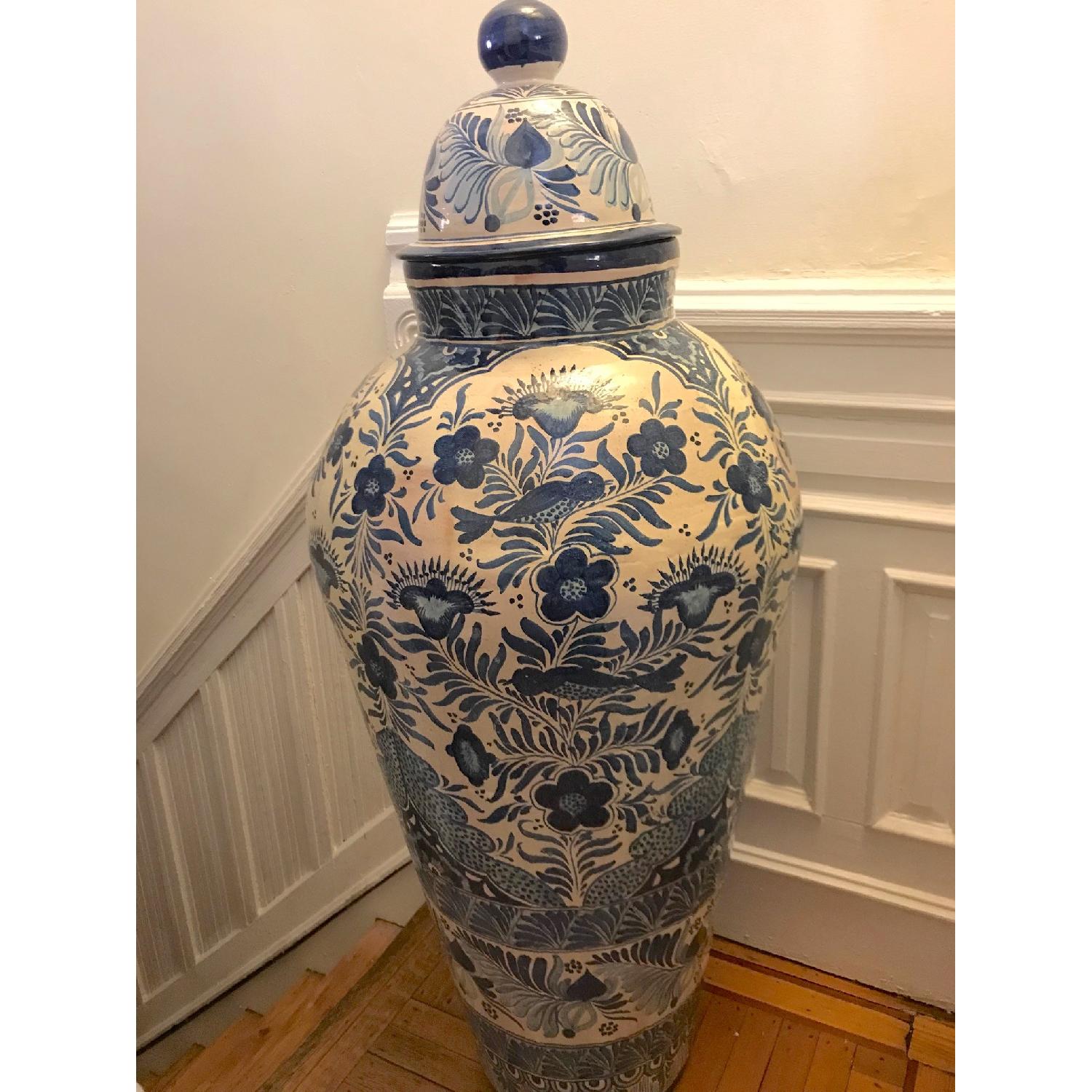 Large Mexican Talavera Urn - image-1