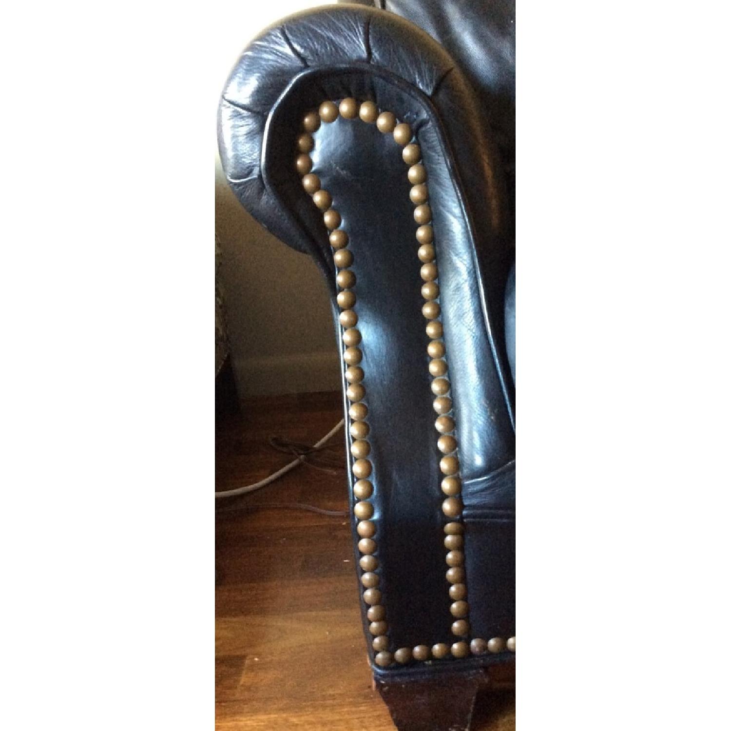 Classic Leather Inc. Black Leather Sofa - image-2