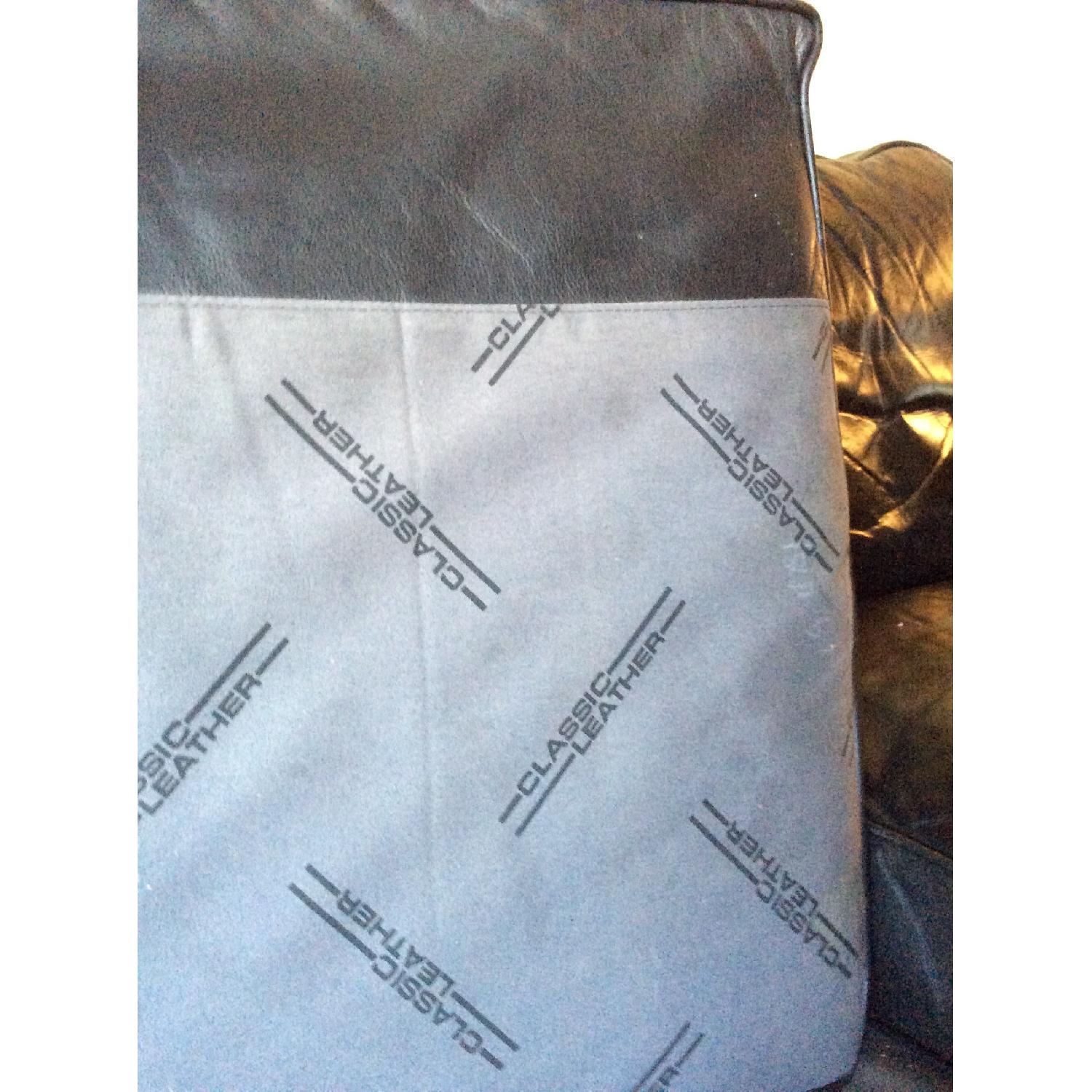 Classic Leather Inc. Black Leather Sofa - image-3