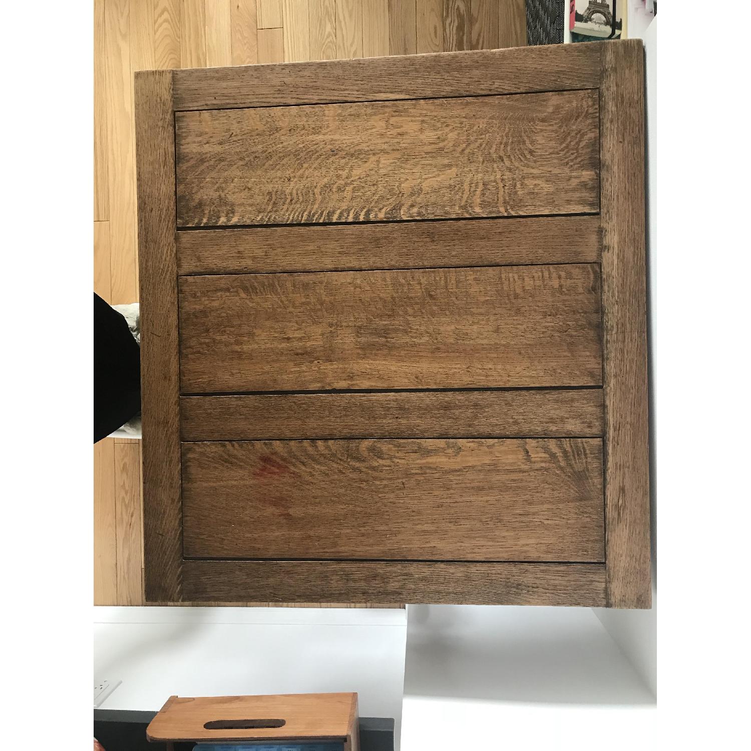 Antique English Oak Barley Twist Draw Leaf Pub Table - image-7