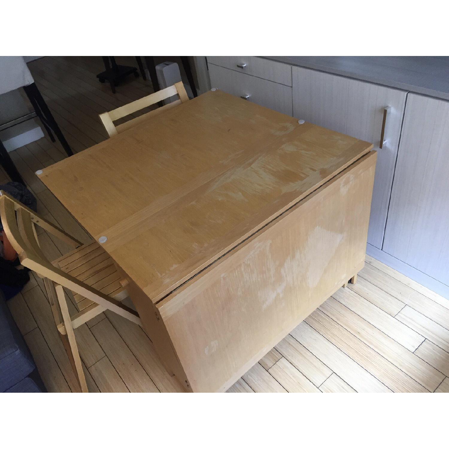 Mid-Century Modern Drop-Leaf Table w/ 4 Chairs - image-3