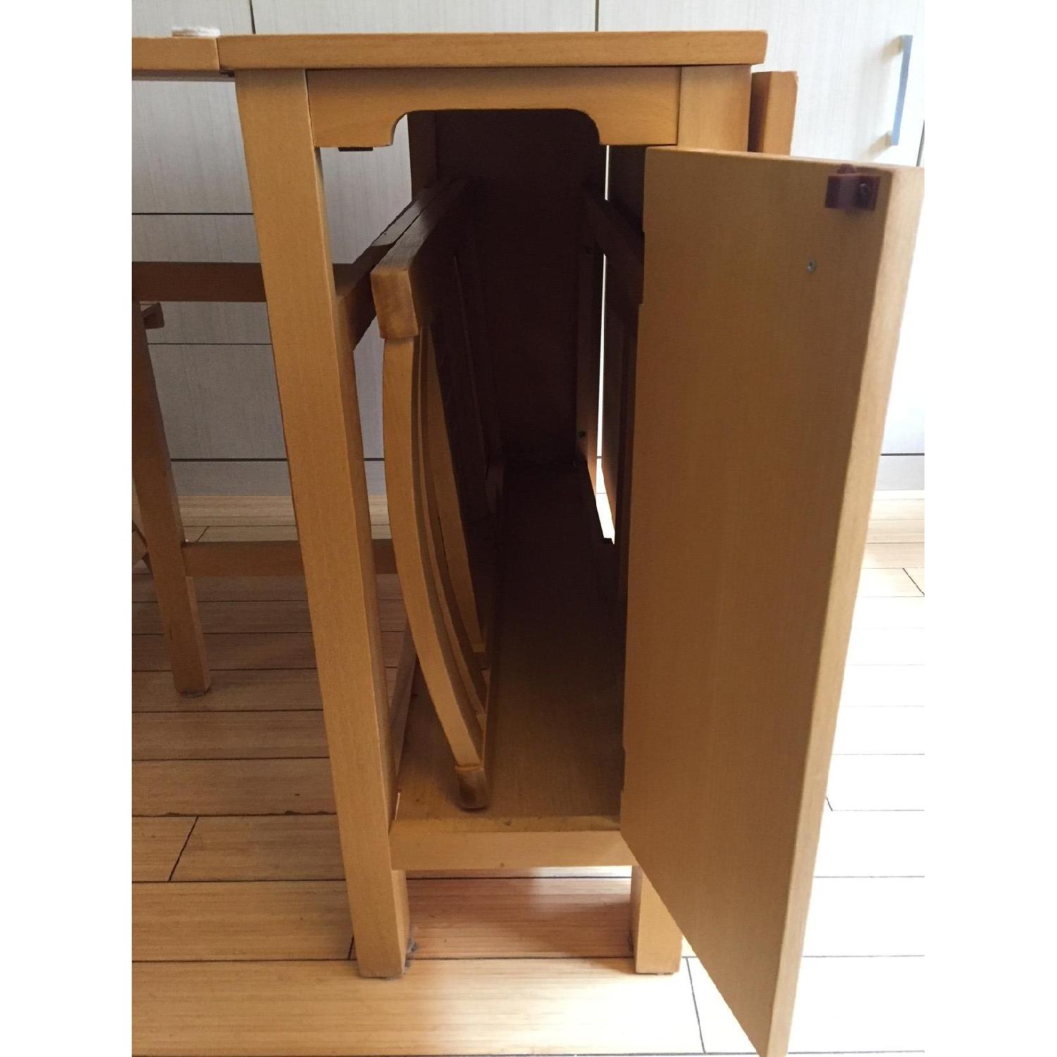 Mid-Century Modern Drop-Leaf Table w/ 4 Chairs - image-7