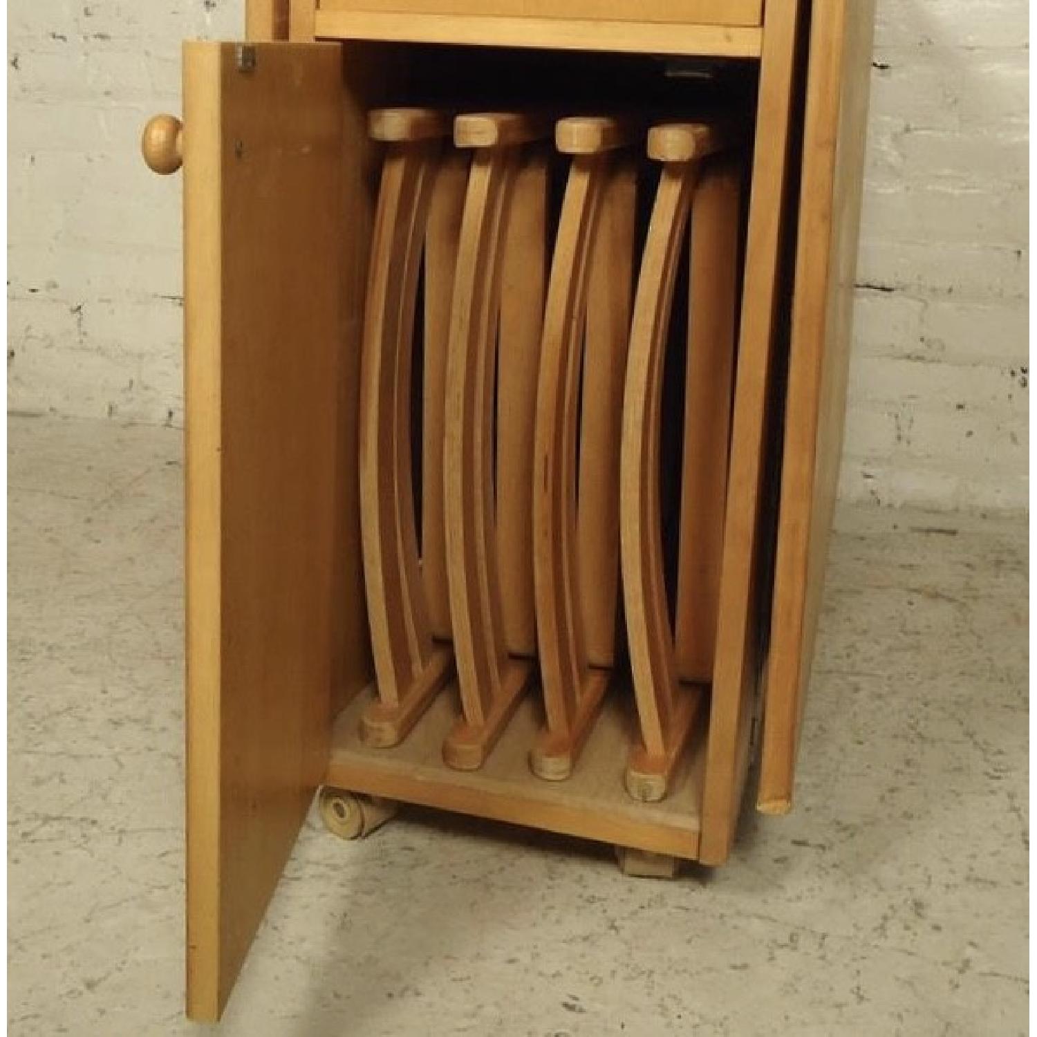 MidCentury Modern DropLeaf Table w/ 4 Chairs AptDeco