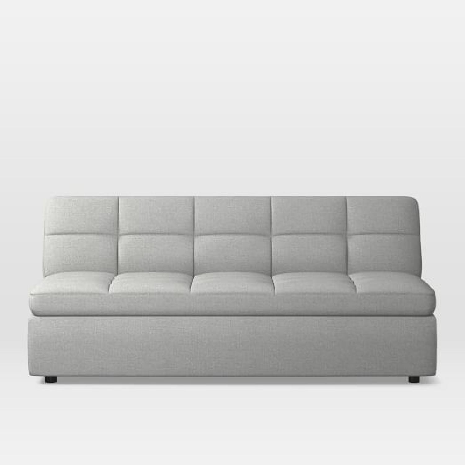 West Elm Plateau Armless Sofa AptDeco