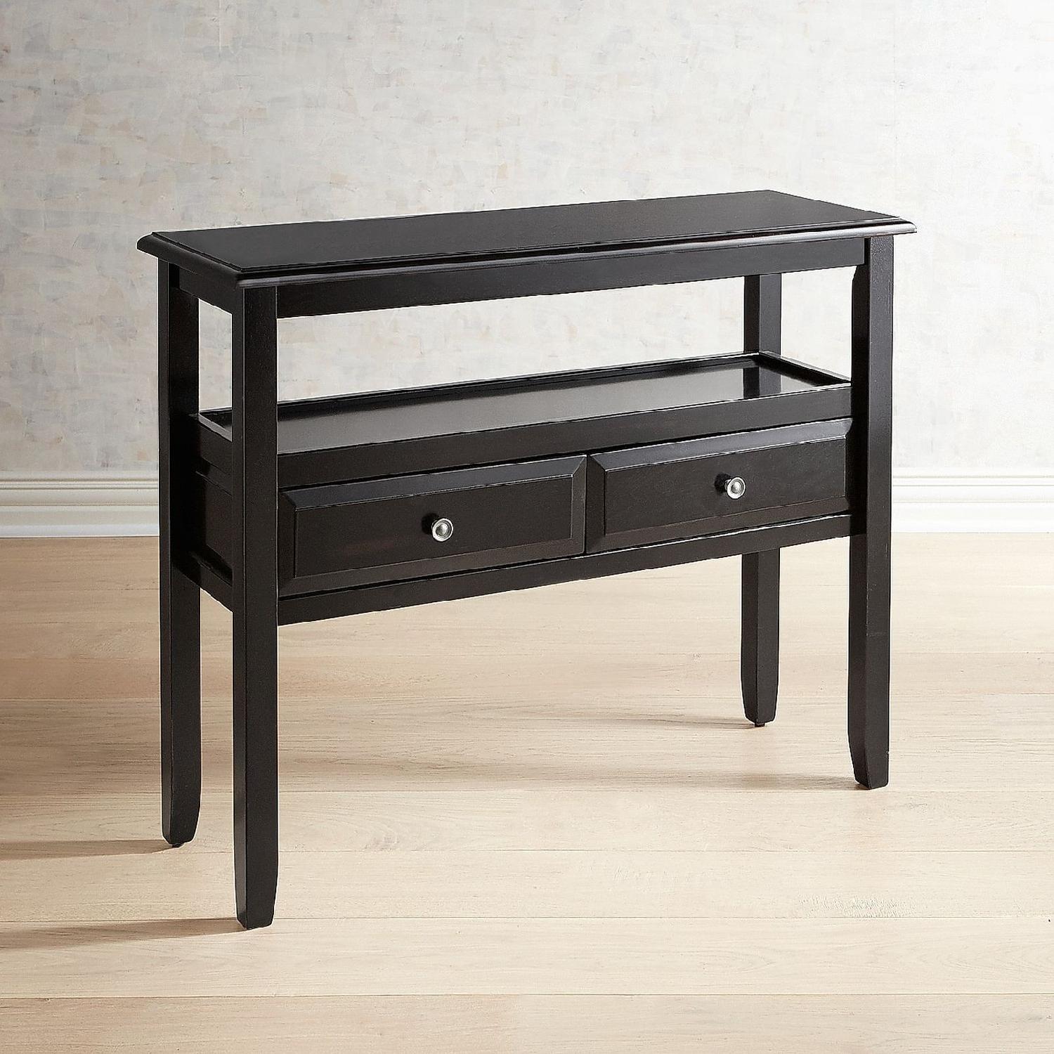Pier 1 Anywhere Black Console Table w/ Knobs - image-1