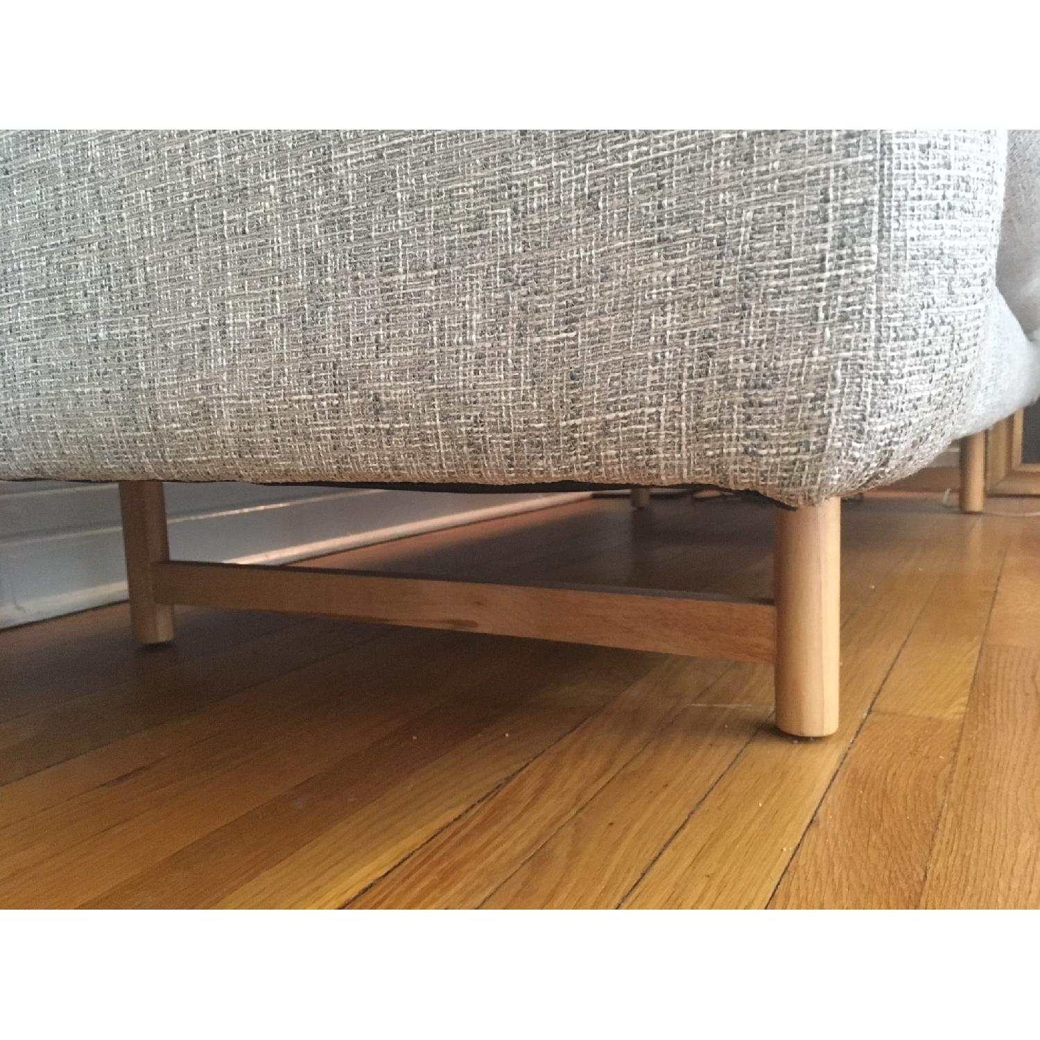 West Elm Eddy Sofa in Deco Weave, Feather Gray - image-3