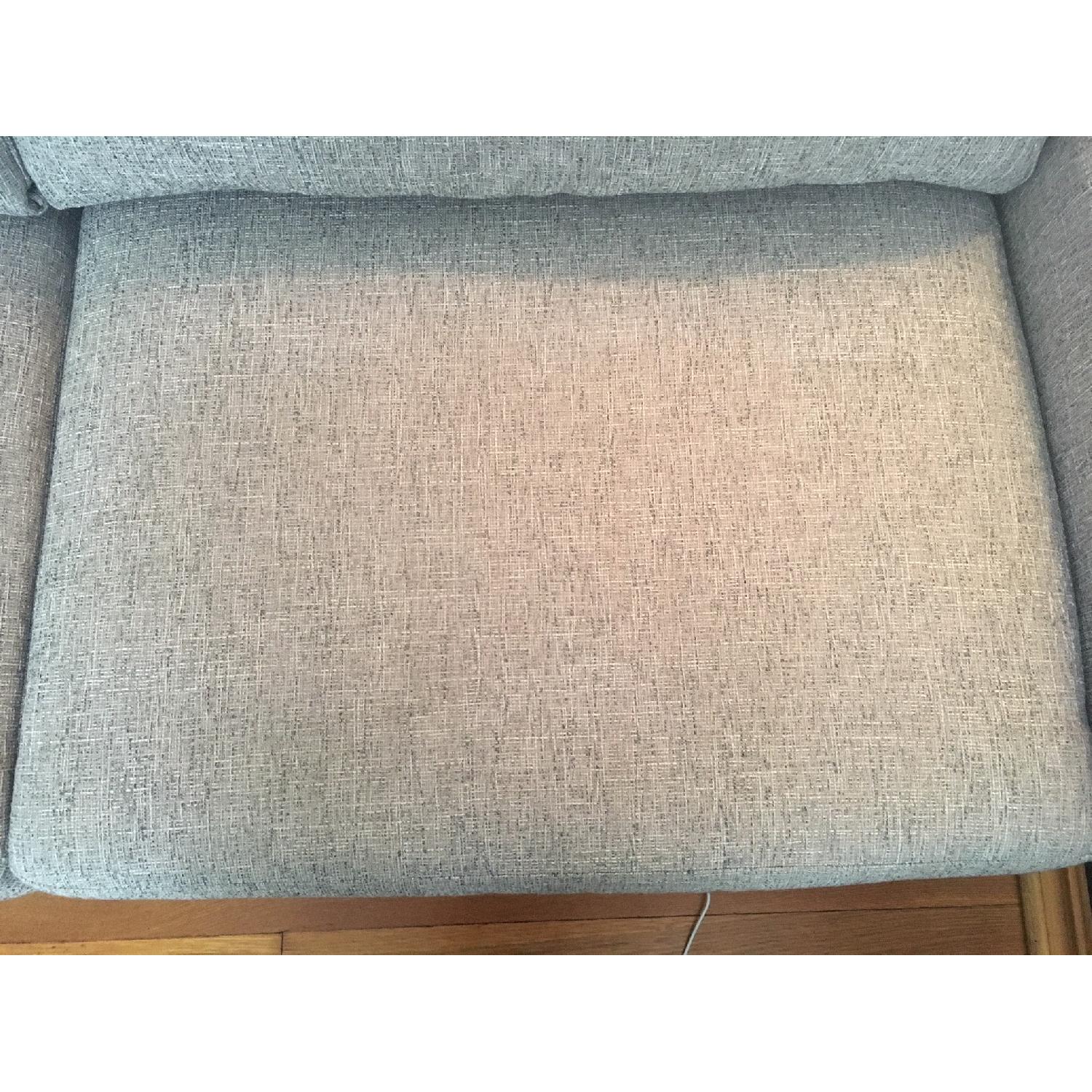 West Elm Eddy Sofa in Deco Weave, Feather Gray - image-4