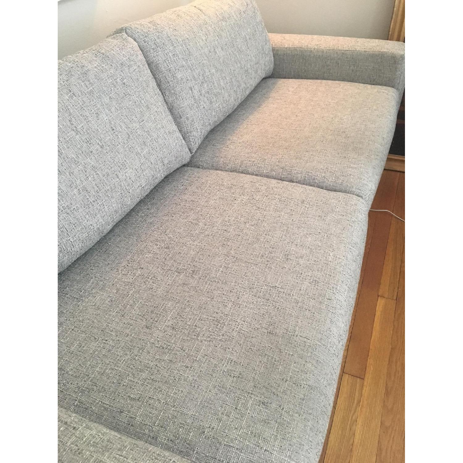 West Elm Eddy Sofa in Deco Weave, Feather Gray - image-6