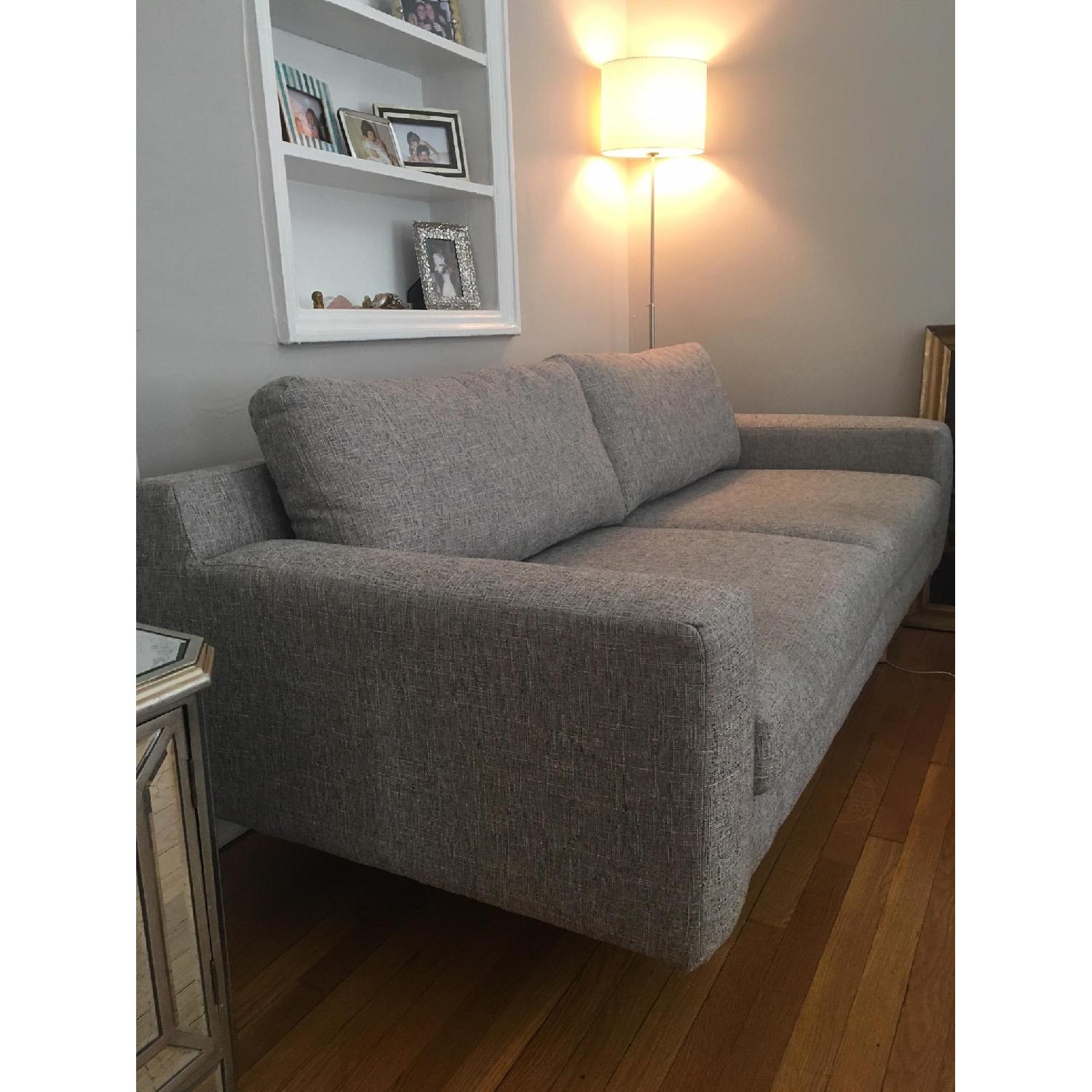 West Elm Eddy Sofa in Deco Weave, Feather Gray - image-7