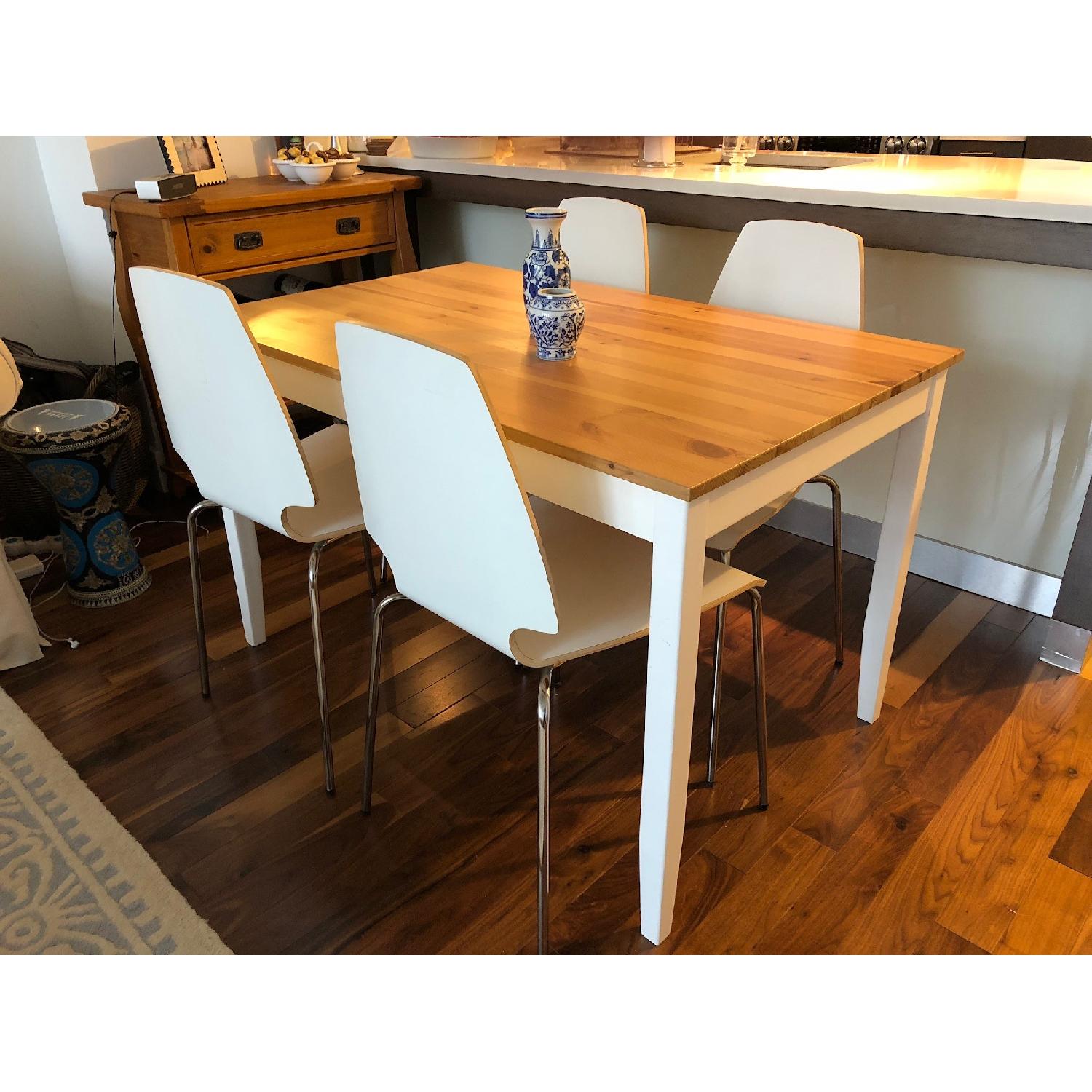 Ikea Lerhamn Dining Table w/ 4 Chairs - AptDeco