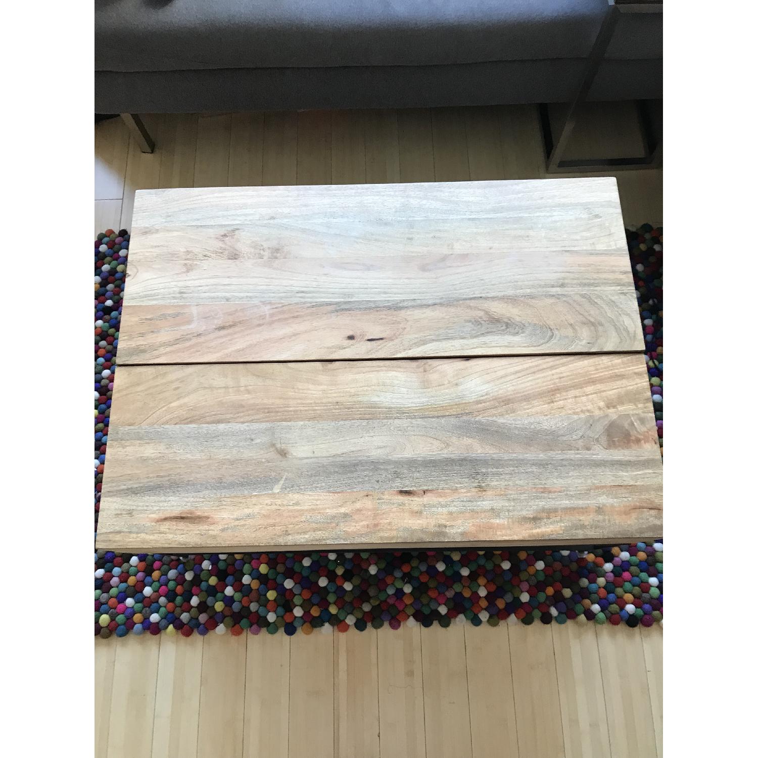 West Elm Small Industrial Storage Coffee Table in Raw Mango - image-3