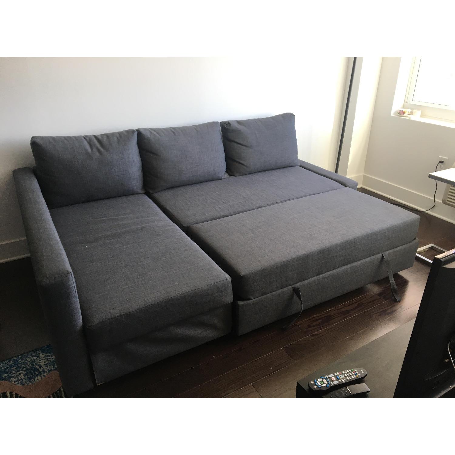 Ikea Friheten Sleeper Sectional Sofa in Skiftebo Dark Gray - image-2