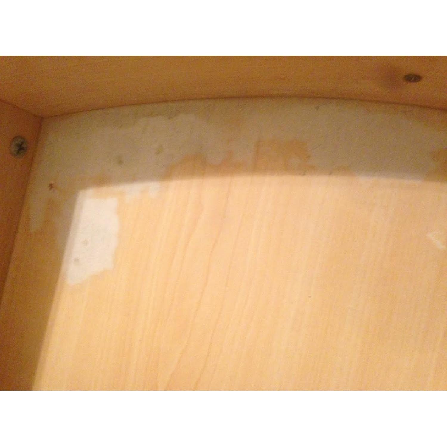 Modern Wood & Frosted Glass Top 3-Drawer Nightstand - image-8