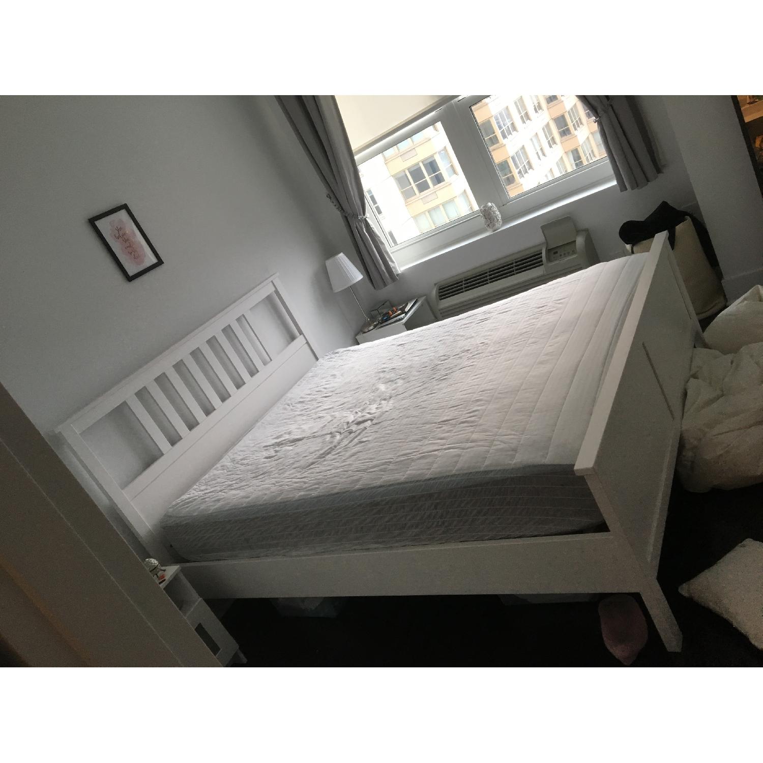 Ikea Hemnes White Queen Bed Frame AptDeco