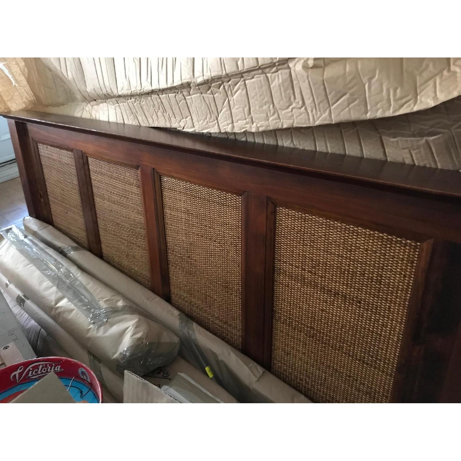 Pier 1 Indonesian King Bed w/ Headboard & Footboard - image-1
