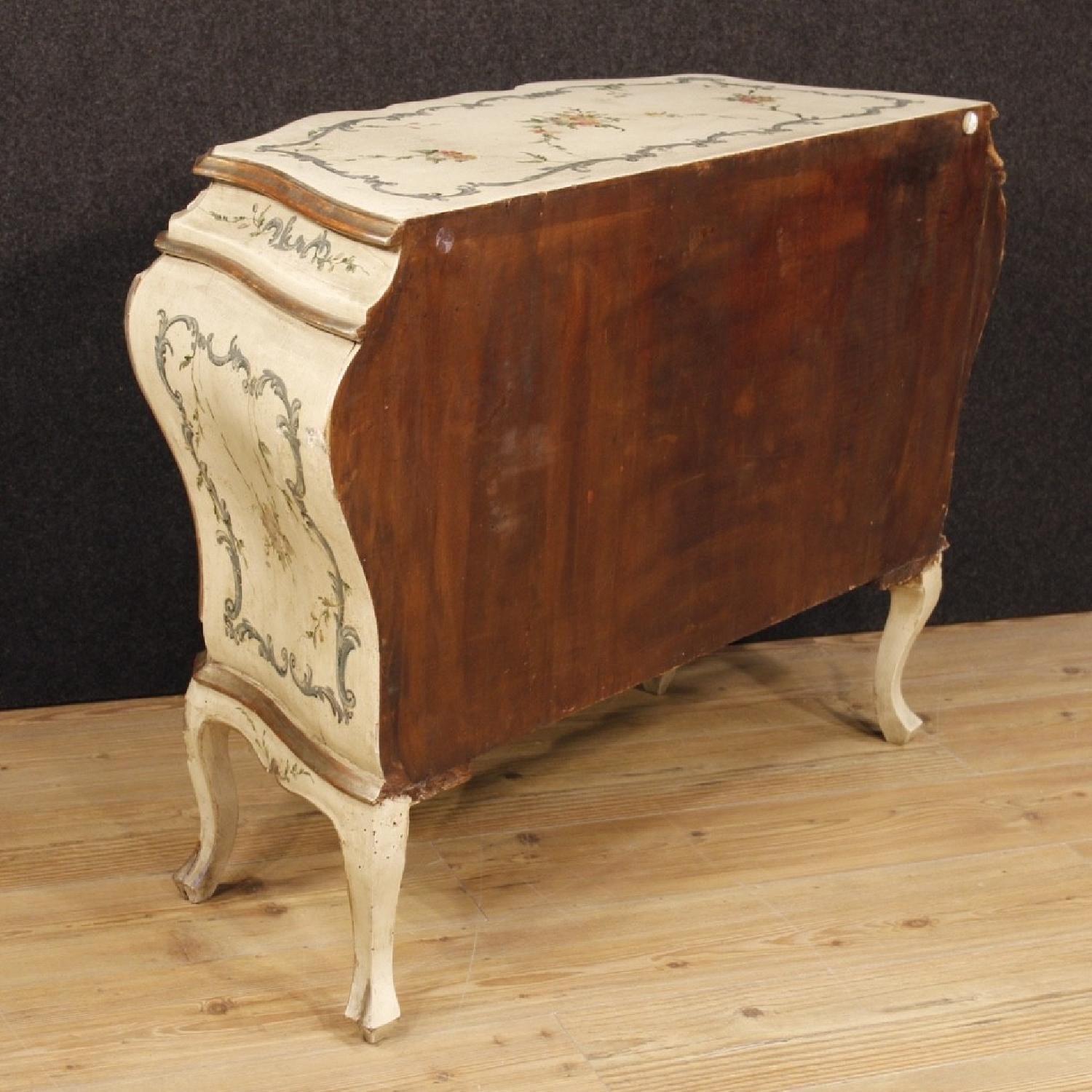 Venetian Dresser in Lacquered Silvered & Painted Wood - image-2