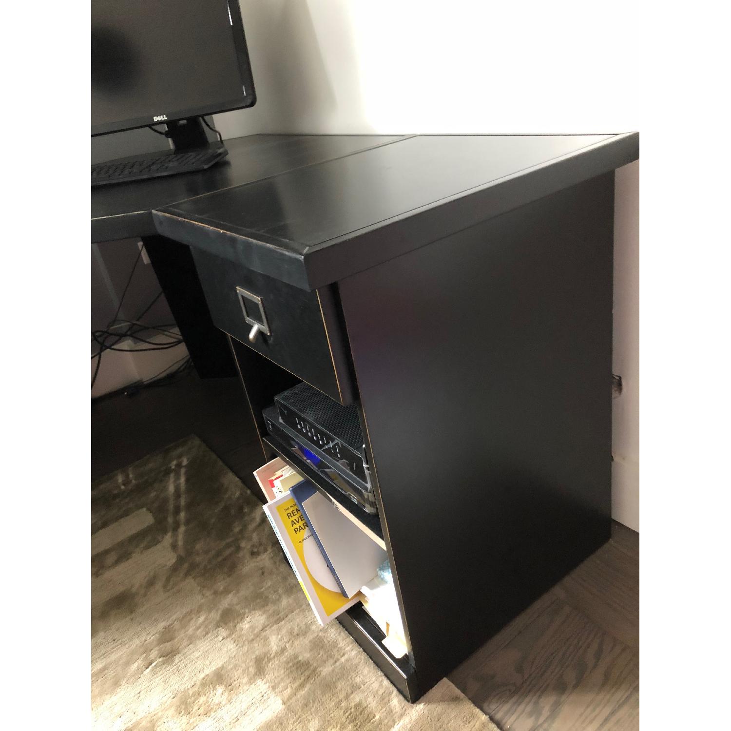 Ballard Designs Corner Desk in Black AptDeco