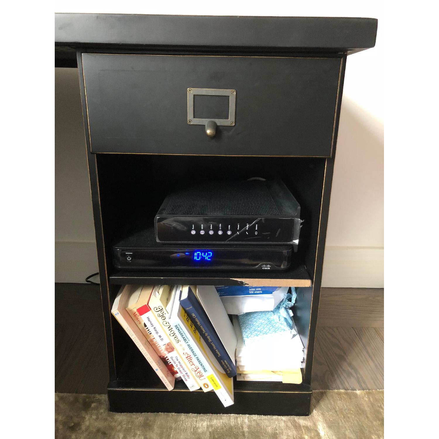 Ballard Designs Corner Desk in Black AptDeco