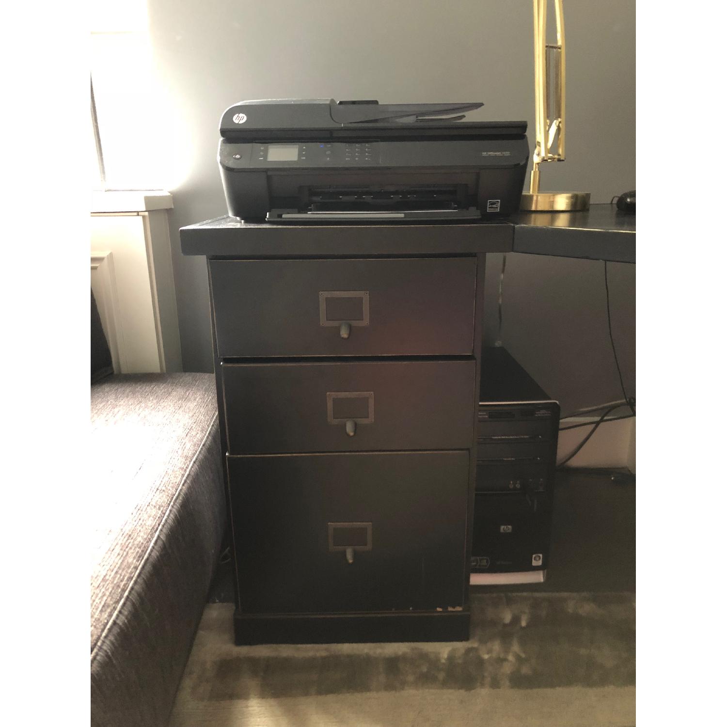 Ballard Designs Corner Desk in Black AptDeco