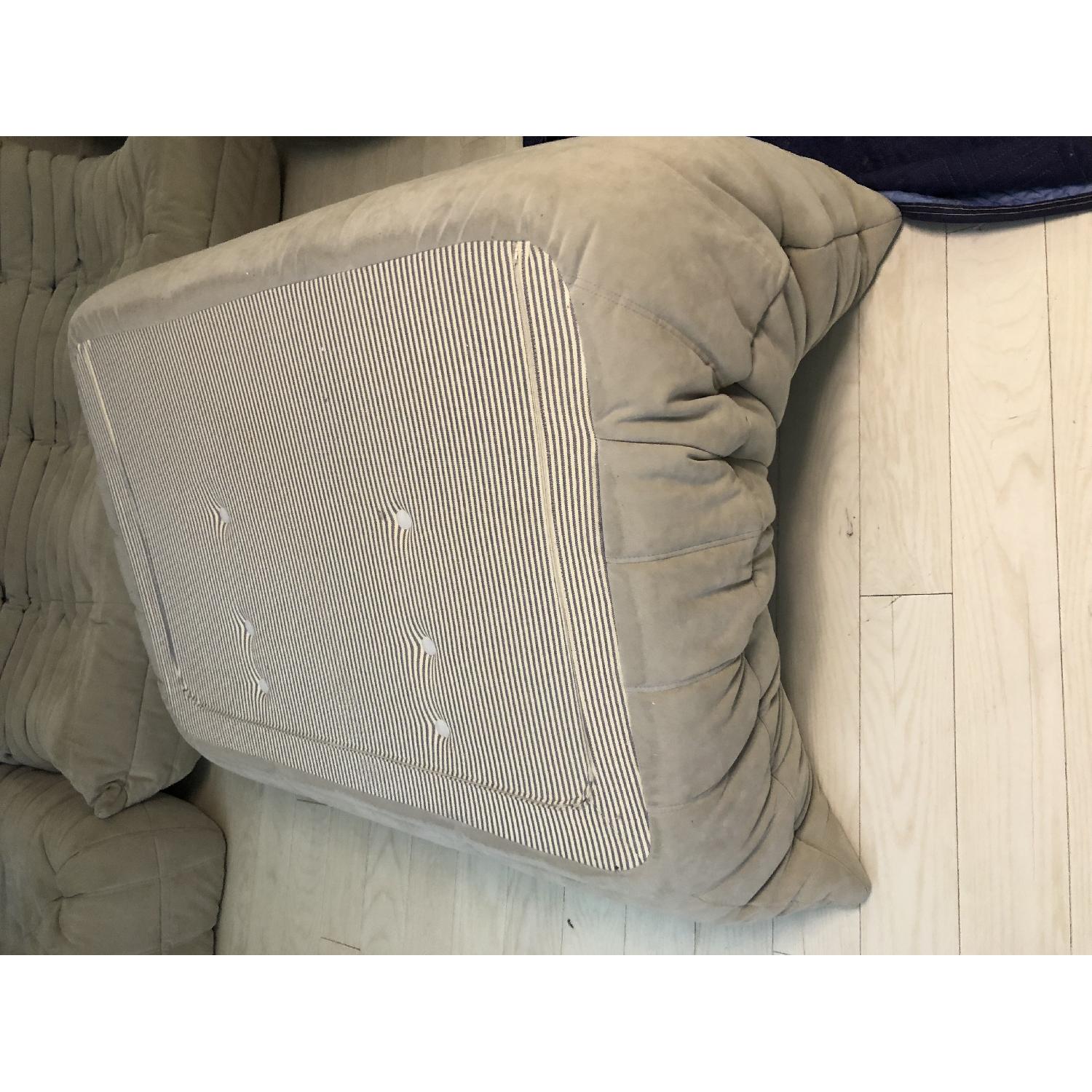 Ligne Roset Togo 3 Piece Sectional in Alcantara Light Grey - image-5