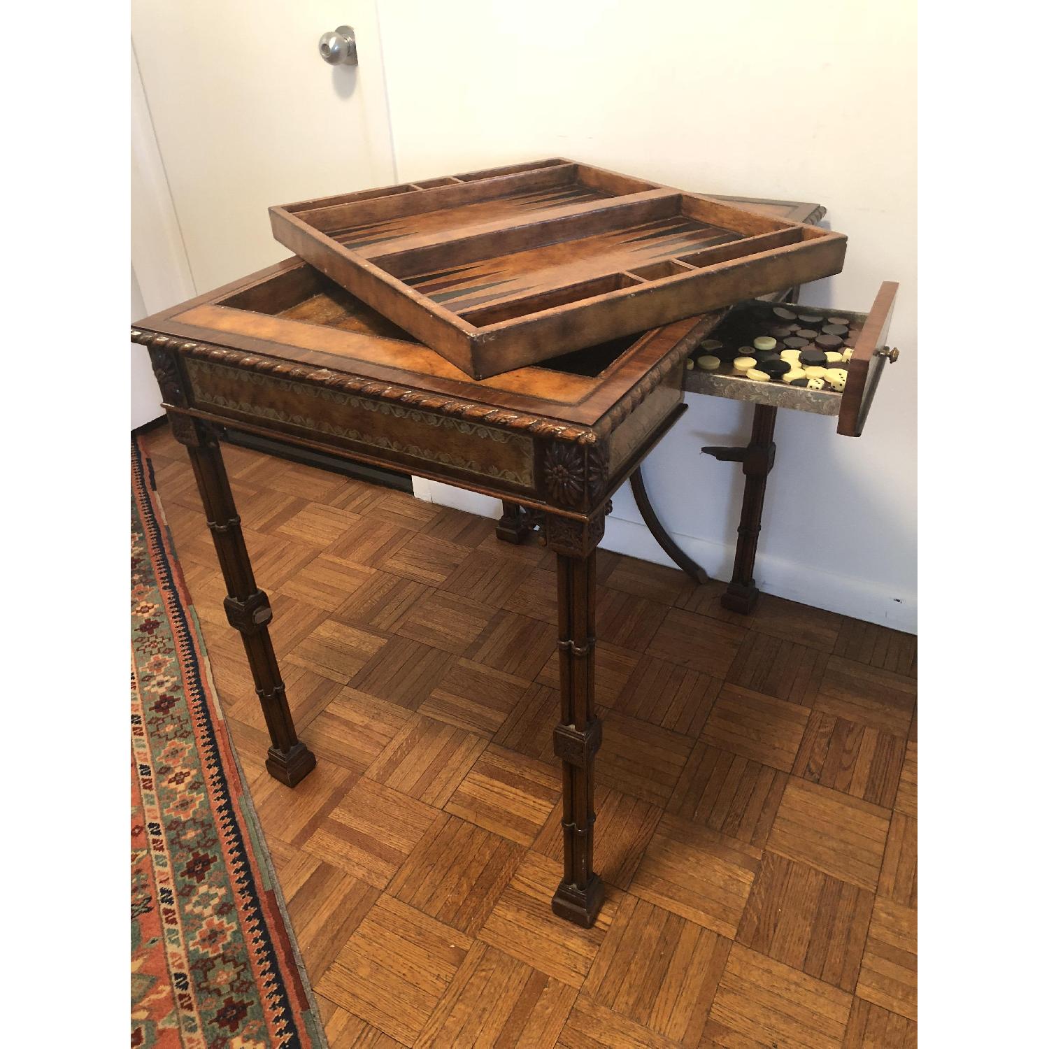 Maitland Smith Checkers/Backgammon Game Table - AptDeco