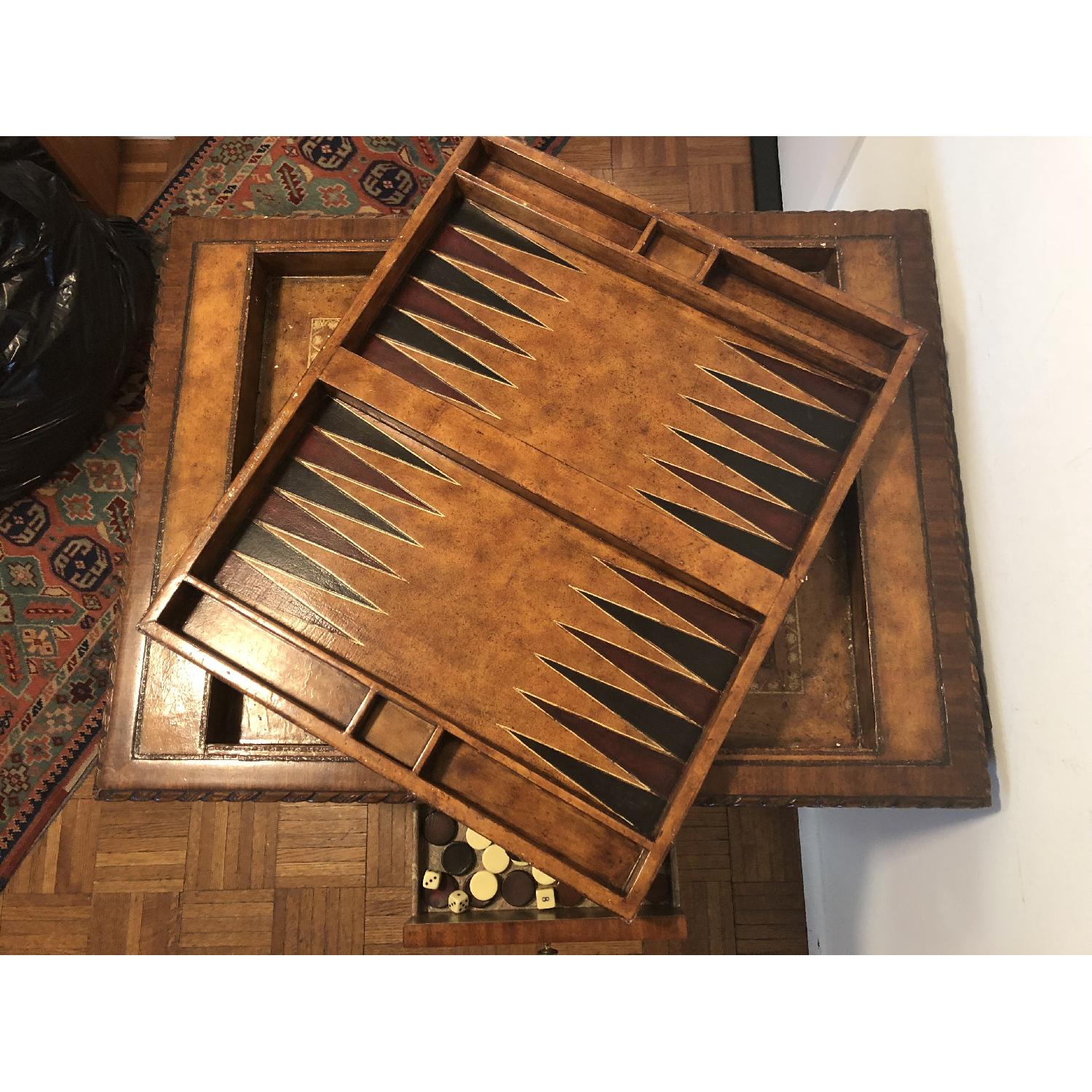 Maitland Smith Checkers/Backgammon Game Table - AptDeco